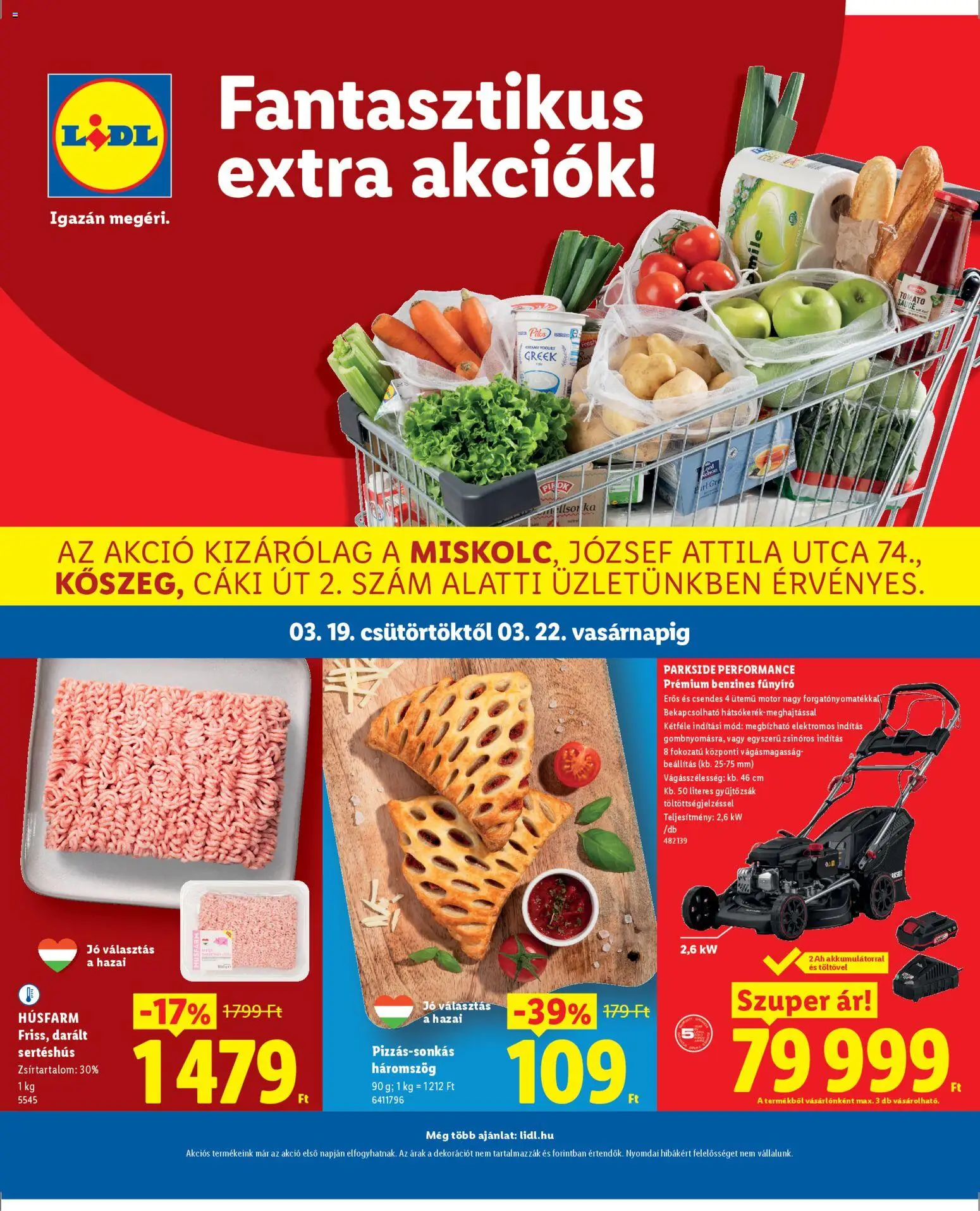 Lidl akciós ujság - amely érvényes a következő dátumtól: 19.03.2026 | Oldal: 1