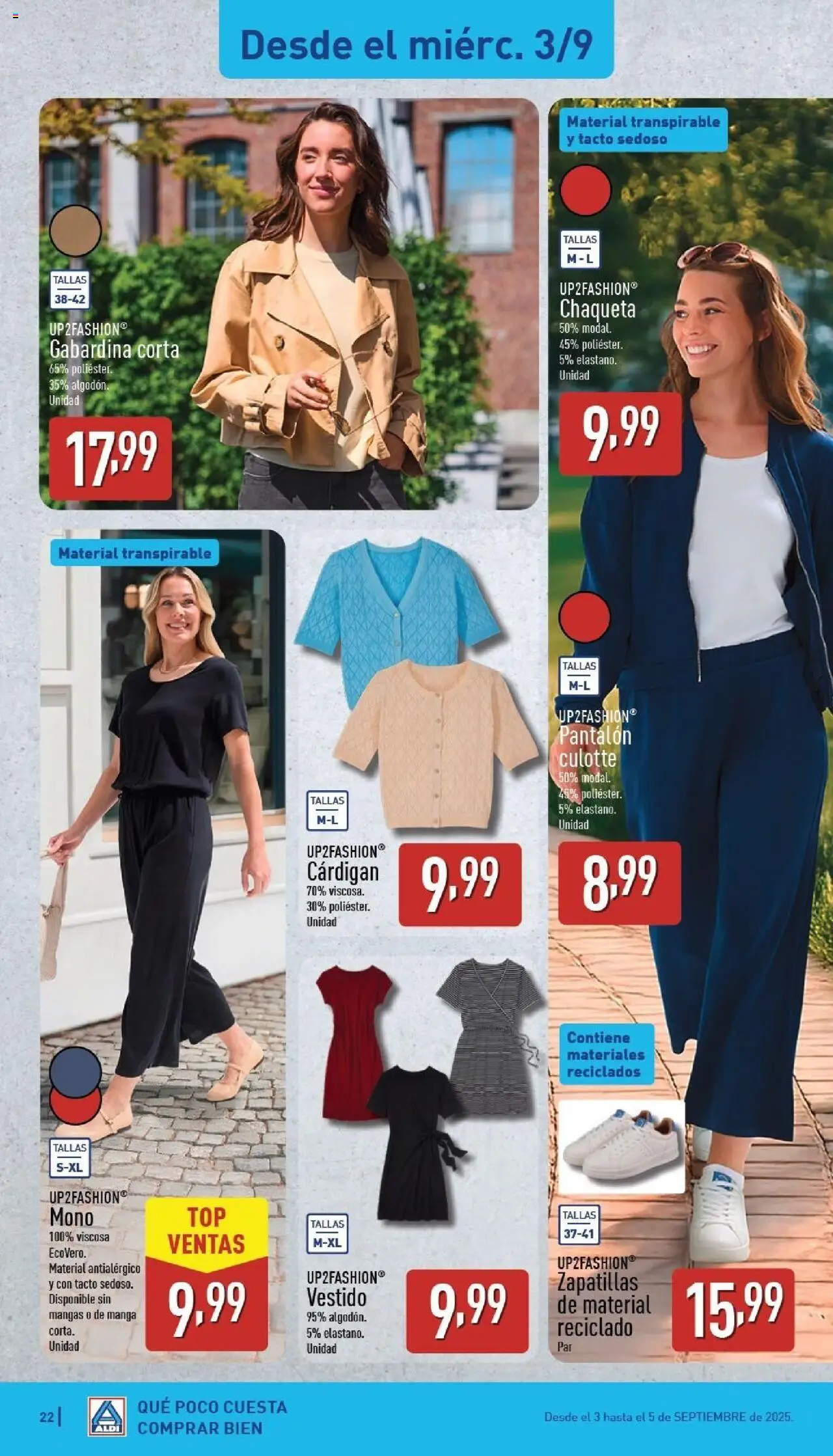 Aldi folleto Canarias │ válido desde el 01.09.2025 | Página: 22 | Productos: Chaqueta, Zapatillas