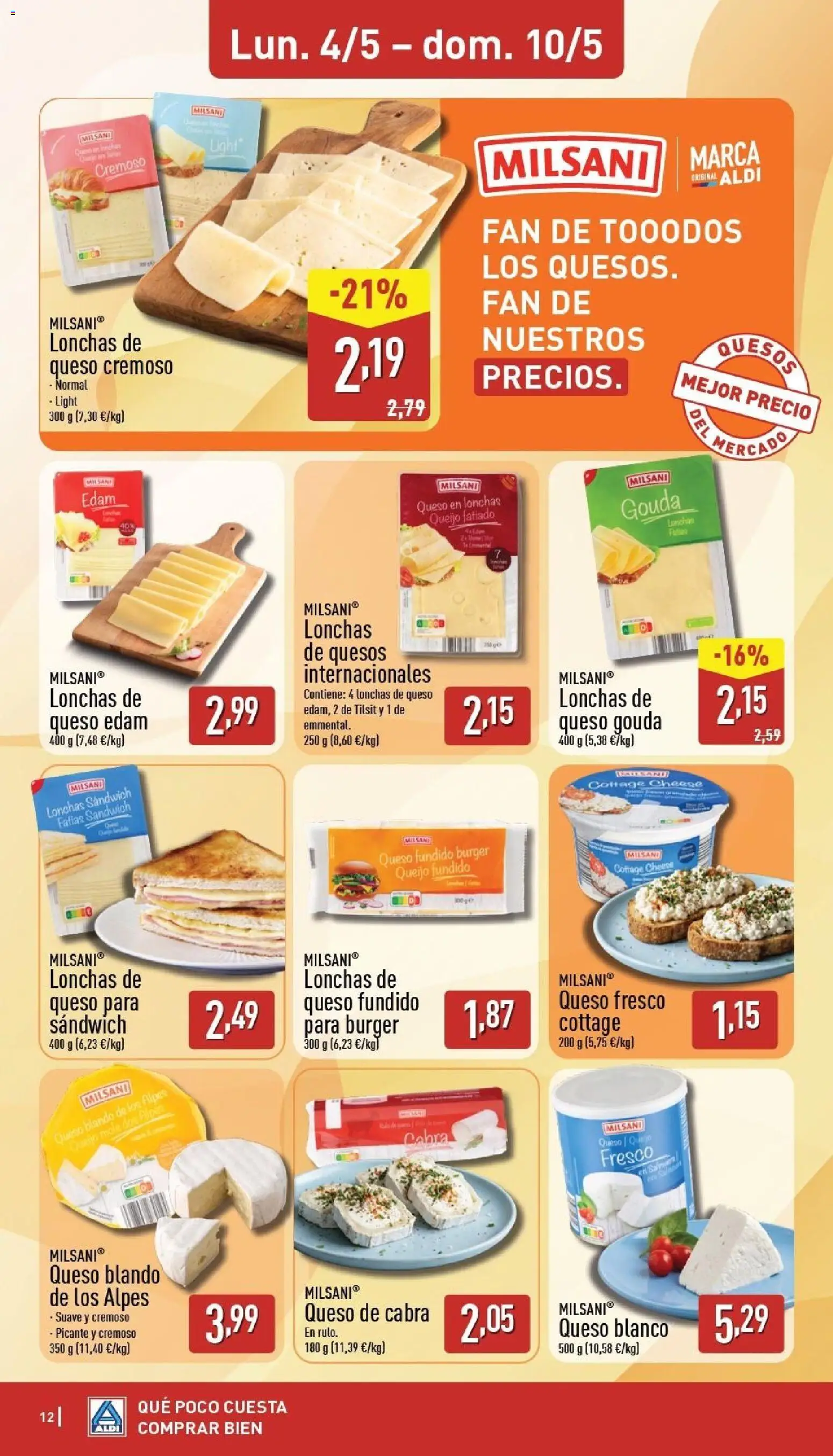Aldi folleto Baleares │ válido desde el 04.05.2026 | Página: 12 | Productos: Γραβάτα, Queso, Queso fresco, Queso Gouda