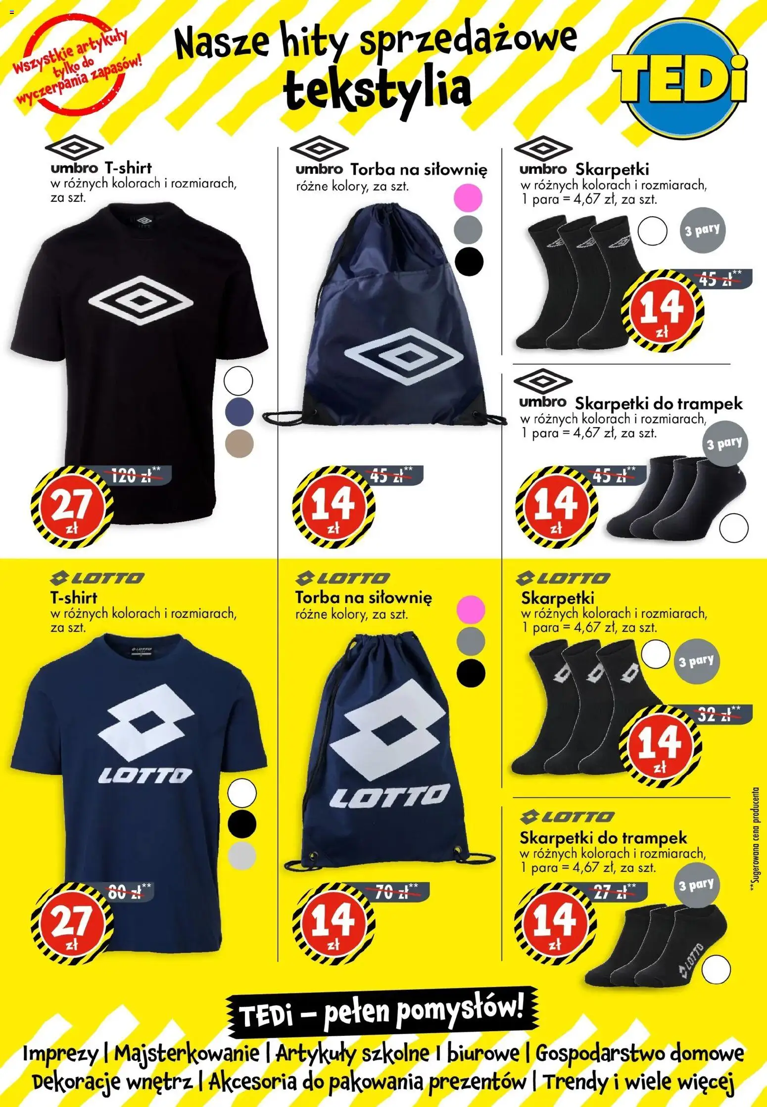 TEDi Gazetka - Namysłów  od 12.11.2025 | Strona: 4 | Produkty: Skarpetki, Torba, Artykuły szkolne, Tekstylia