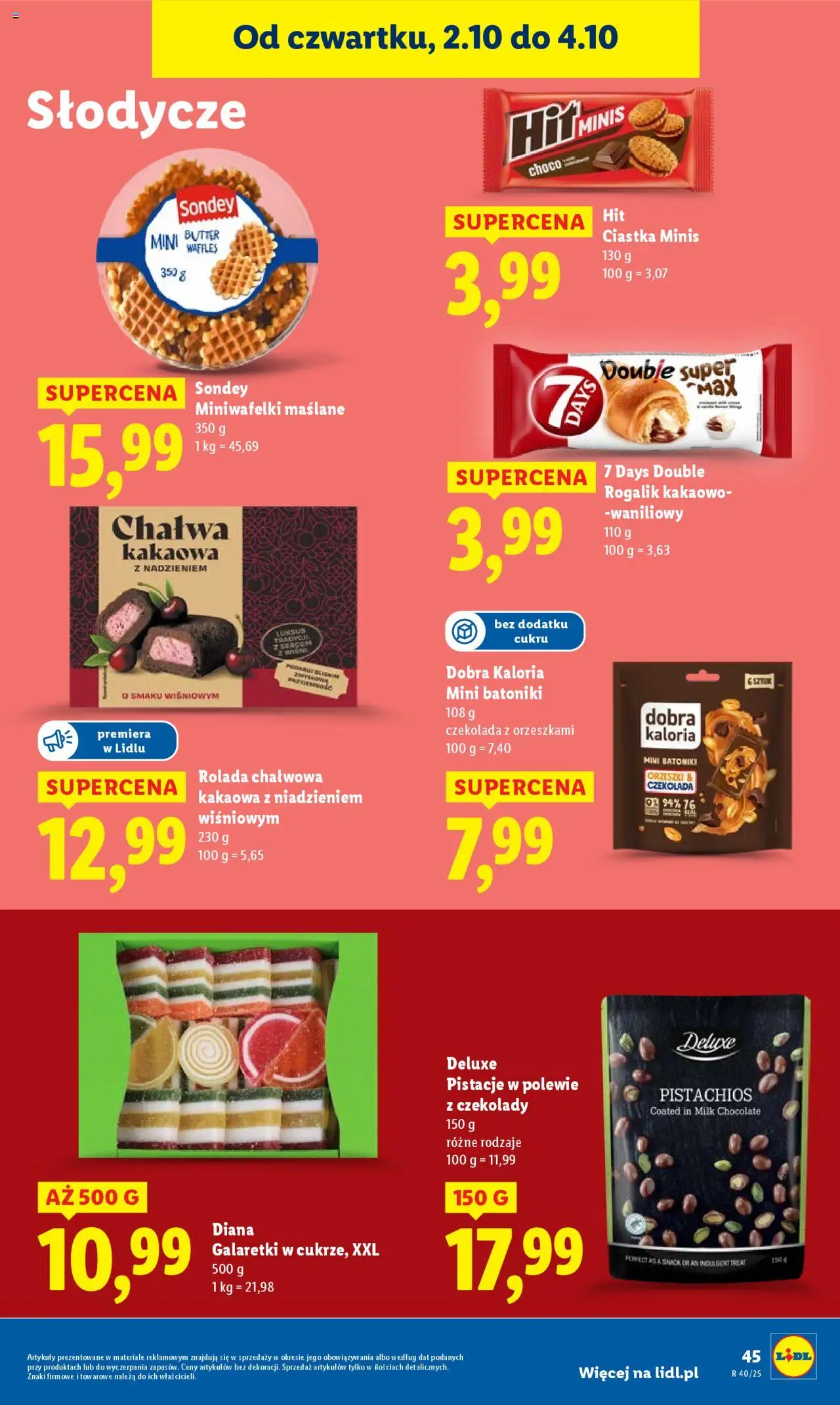 Lidl Gazetka od 02.10.2025 | Strona: 49 | Produkty: Czekolady, Galaretki, Czekolada, Ciastka