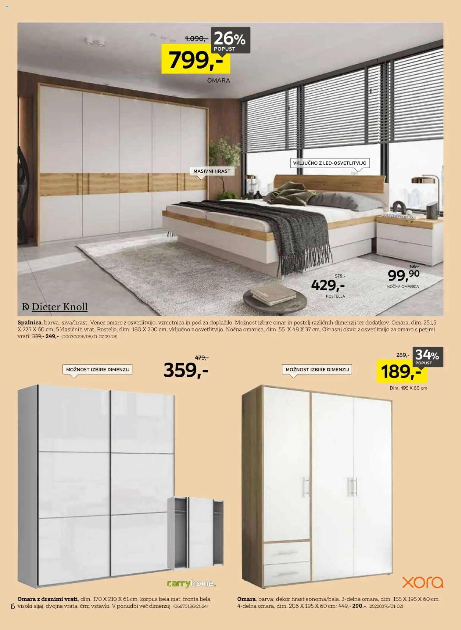 Novi XXXL Lesnina katalog ponudbe – veljaven od 17.02.2026 | Stran: 6 | Izdelki: Okvir, Omara, Nocna omarica, Omarica