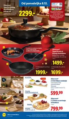 Silvercrest® Tiganj ili wok od livenog aluminijuma, Debljina dna: cca 6 mm [1] Dimenzije: Ø cca 24 cm - pregled Lidl kataloga - važi od 04.12.2025 | Strana: 80 | Proizvode: Silvercrest, Wok, Tiganj