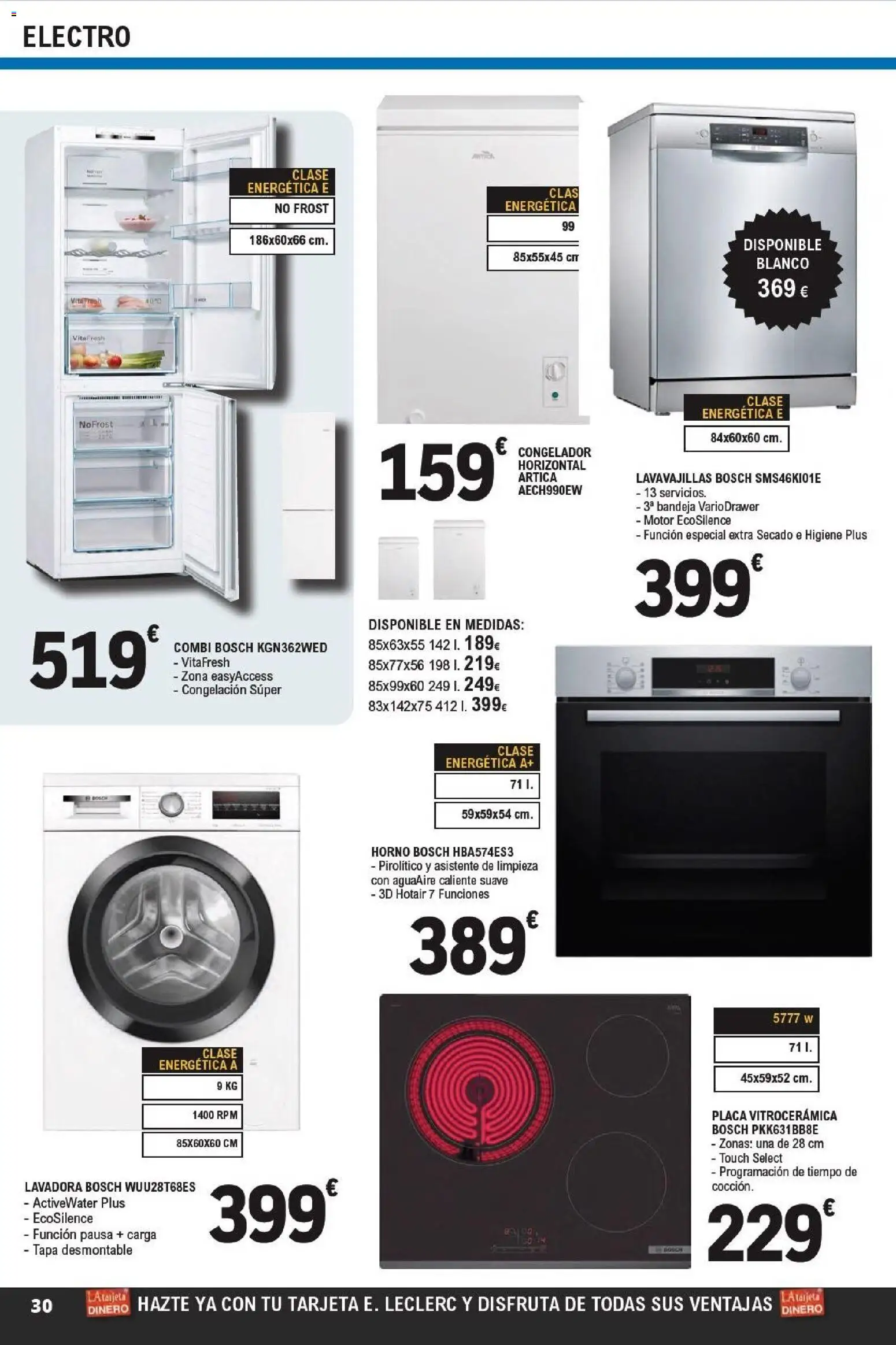 E.Leclerc folleto Super ofertas │ válido desde el 01.04.2026 | Página: 30 | Productos: Horno, Lavavajillas, Combi, Bandeja