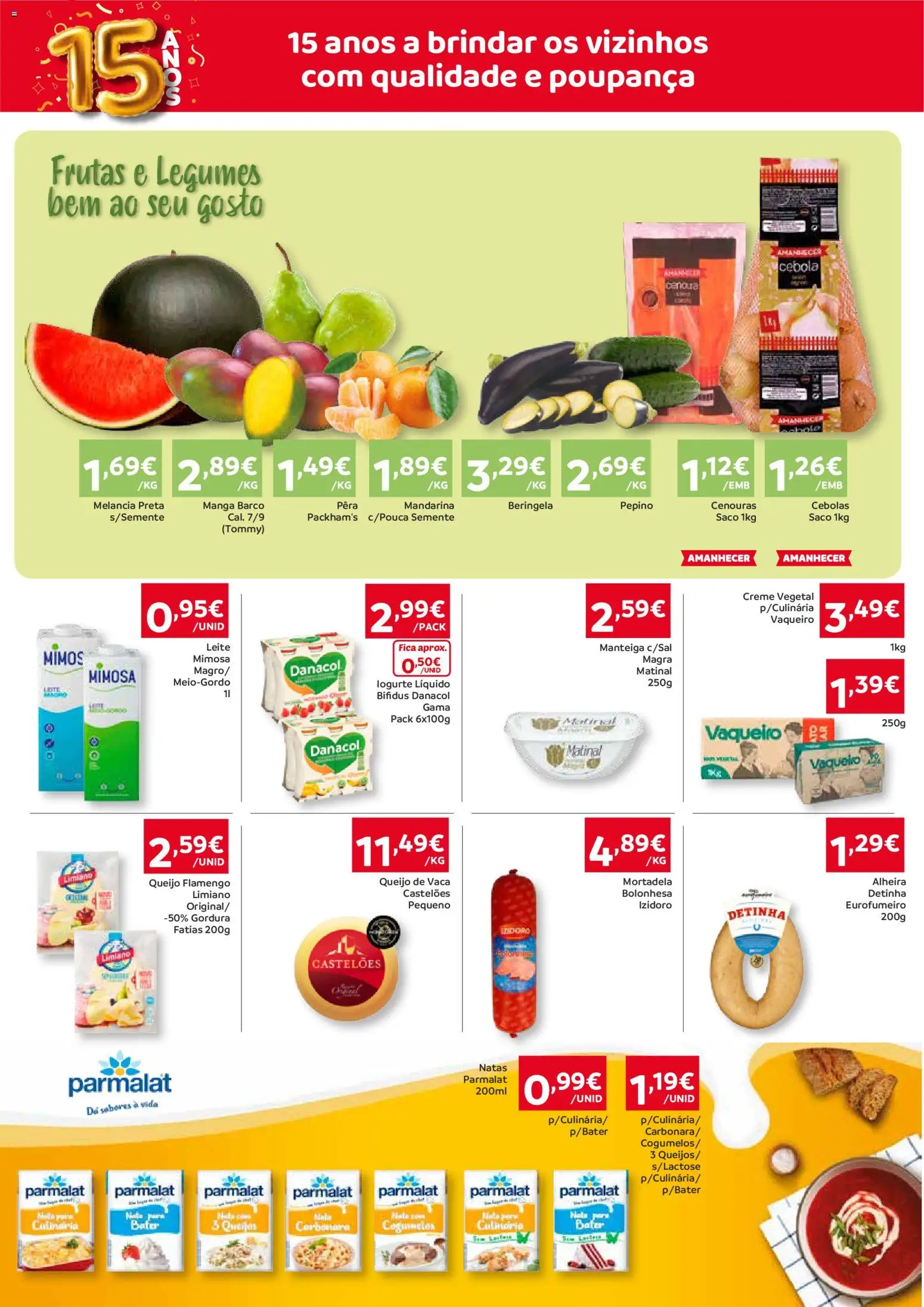 Amanhecer Folheto Madeira │ válido de 02.04.2026 | Página: 2 | Produtos: Mortadela, Manteiga, Creme, Natas