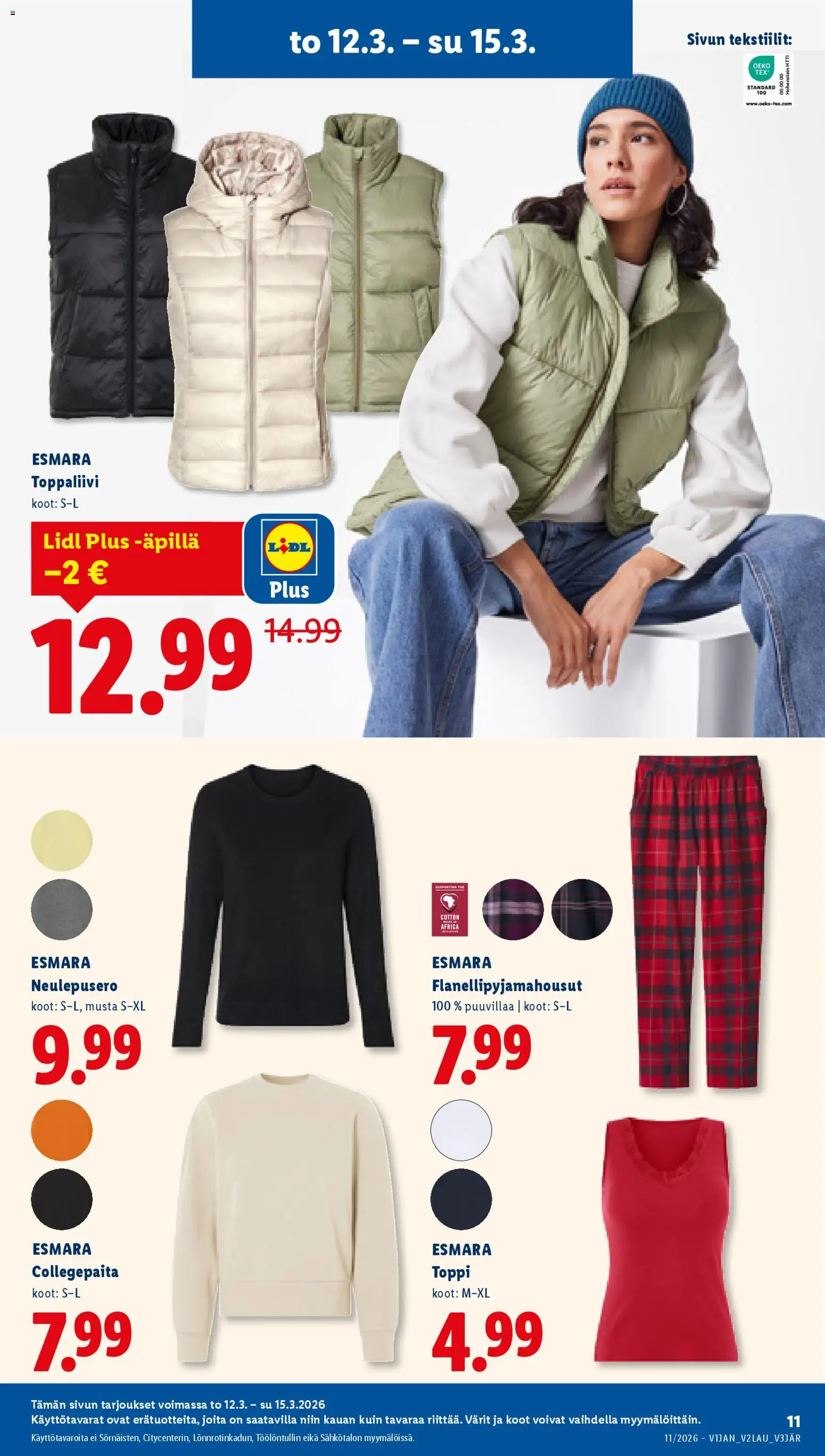 Lidl tarjoukset – voimassa 12.03.2026 alkaen | Sivu: 15 | Tuotteet: Toppi