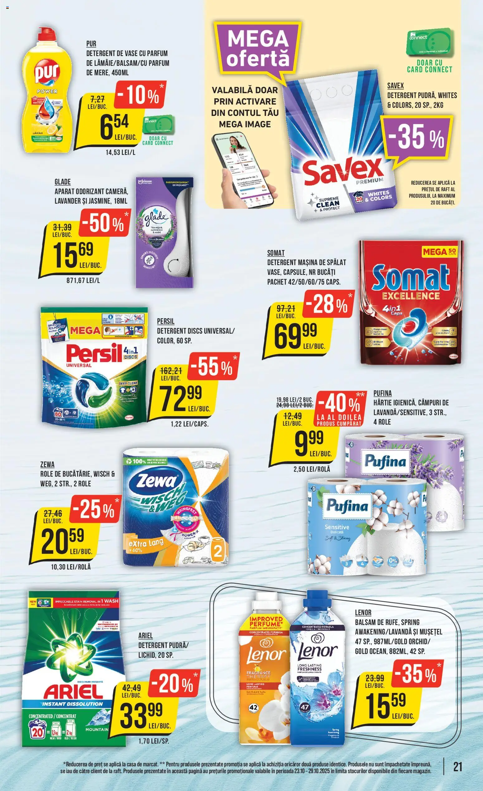 Noul catalog Mega Image – valabil de la 23.10.2025 | Pagină: 21 | Produse: Pomelo, Cameră, Detergent de vase, Balsam
