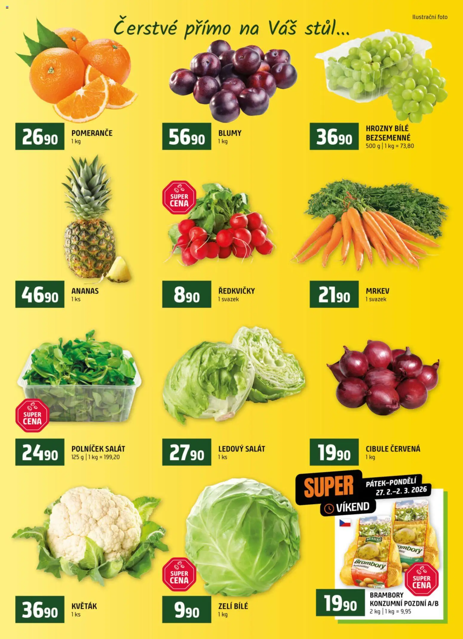 Terno leták od 25.02.2026 | Strana: 6 | Produkty: Pomeranče, Květák, Salát, Brambory