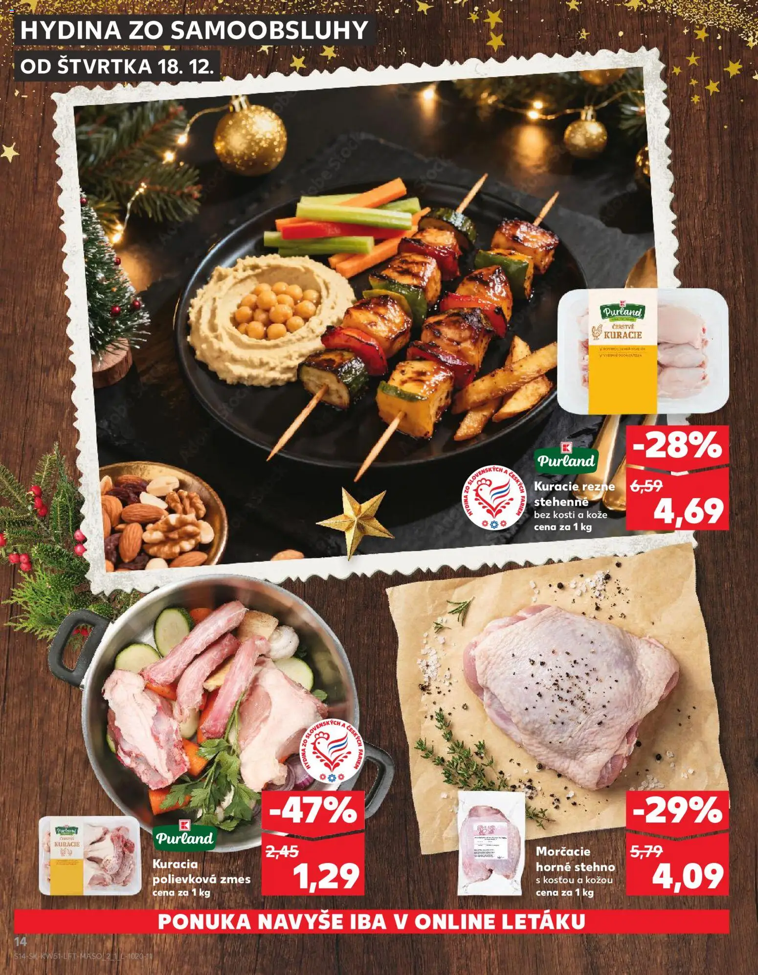 Nové Kaufland akcie – leták je platný od 18.12.2025 | Strana: 14 | Produkty: Kuracie rezne