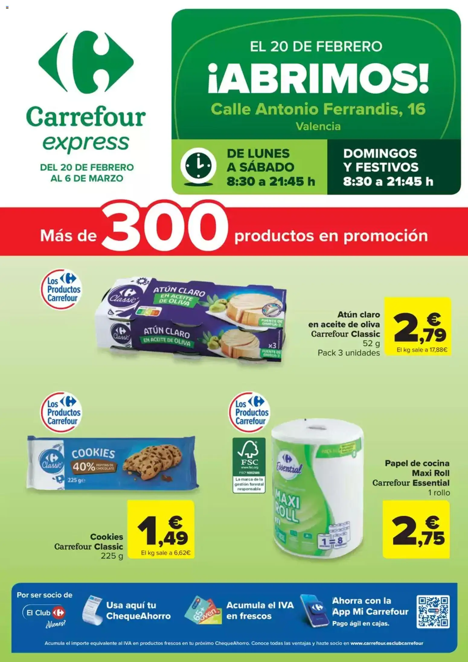 Carrefour Express folleto │ válido desde el 20.02.2026 | Página: 1 | Productos: Aceite, Aceite de oliva, Cocina, Atún claro