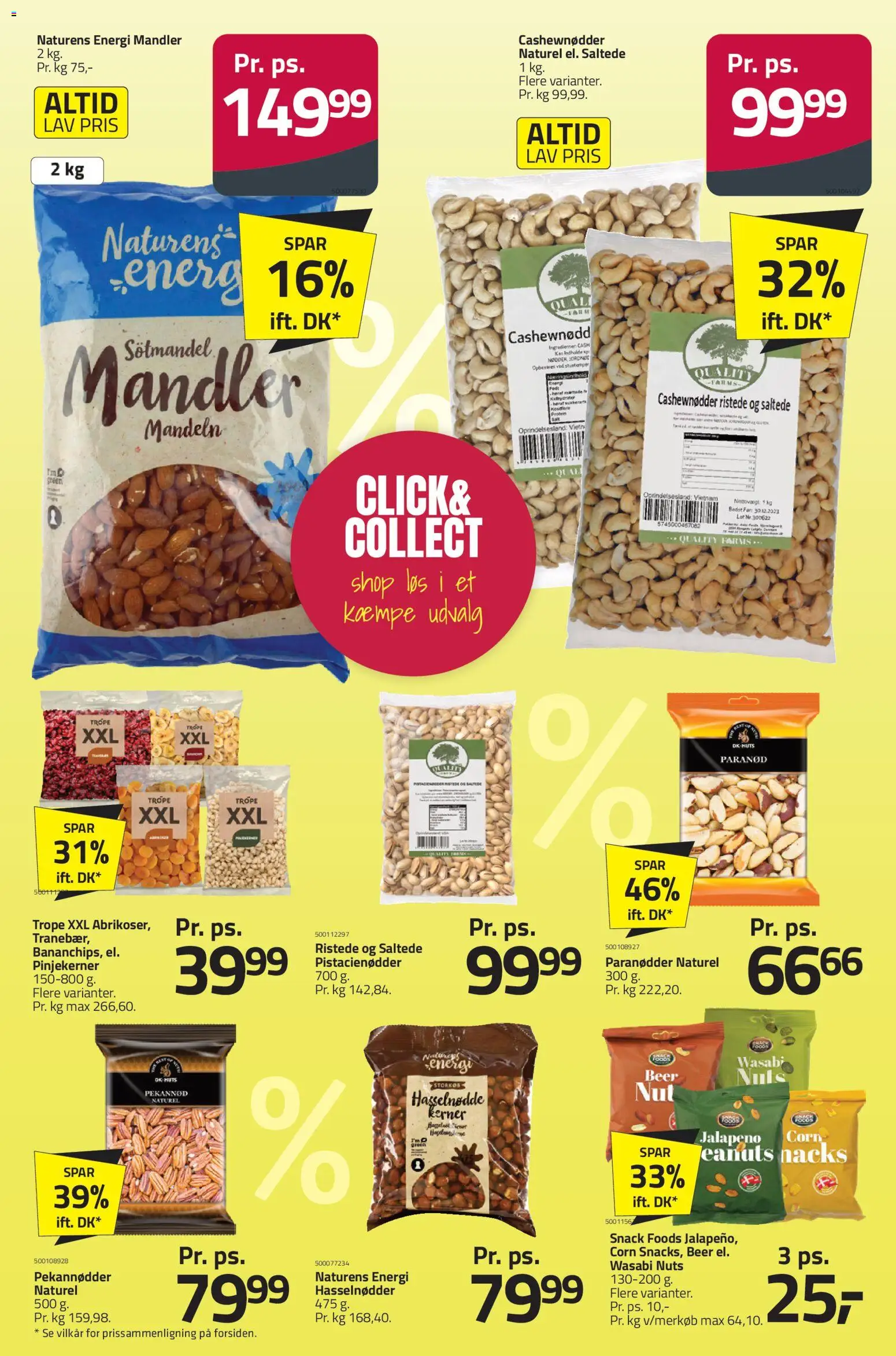 Fleggaard tilbudsavis – gyldig fra 02.01.2026 | Side: 5 | Produkter: Mandler, Hasselnødder, Paranødder, Cashewnødder