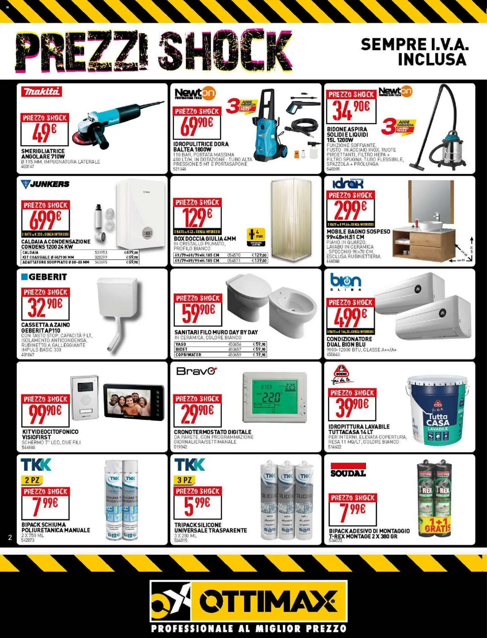 Volantino Ottimax del 05.02.2026 | Pagina: 2 | Prodotti: Schermo, Tubo, Alluminio, Vaso