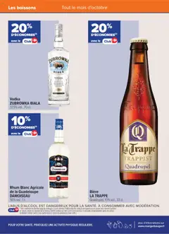 Carrefour contact - Prévisualisation de Carrefour contact catalogue valide à partir de 01.10.2025 | Page: 4 | Produits: Vodka, Rhum, Bière