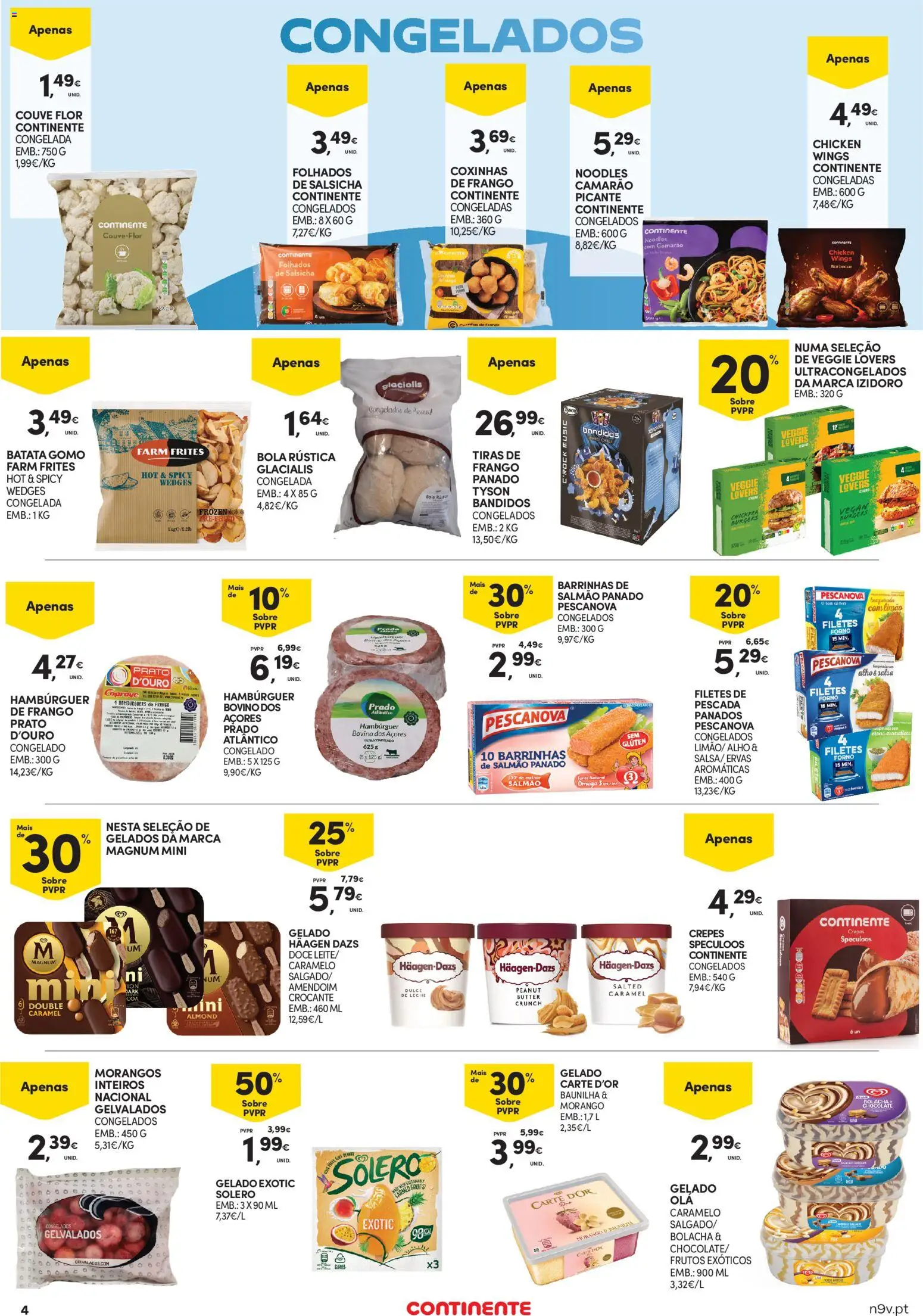 Continente - Açores │ válido de 19.02.2026 | Página: 4 | Produtos: Batata, Pescada, Salsicha, Couve