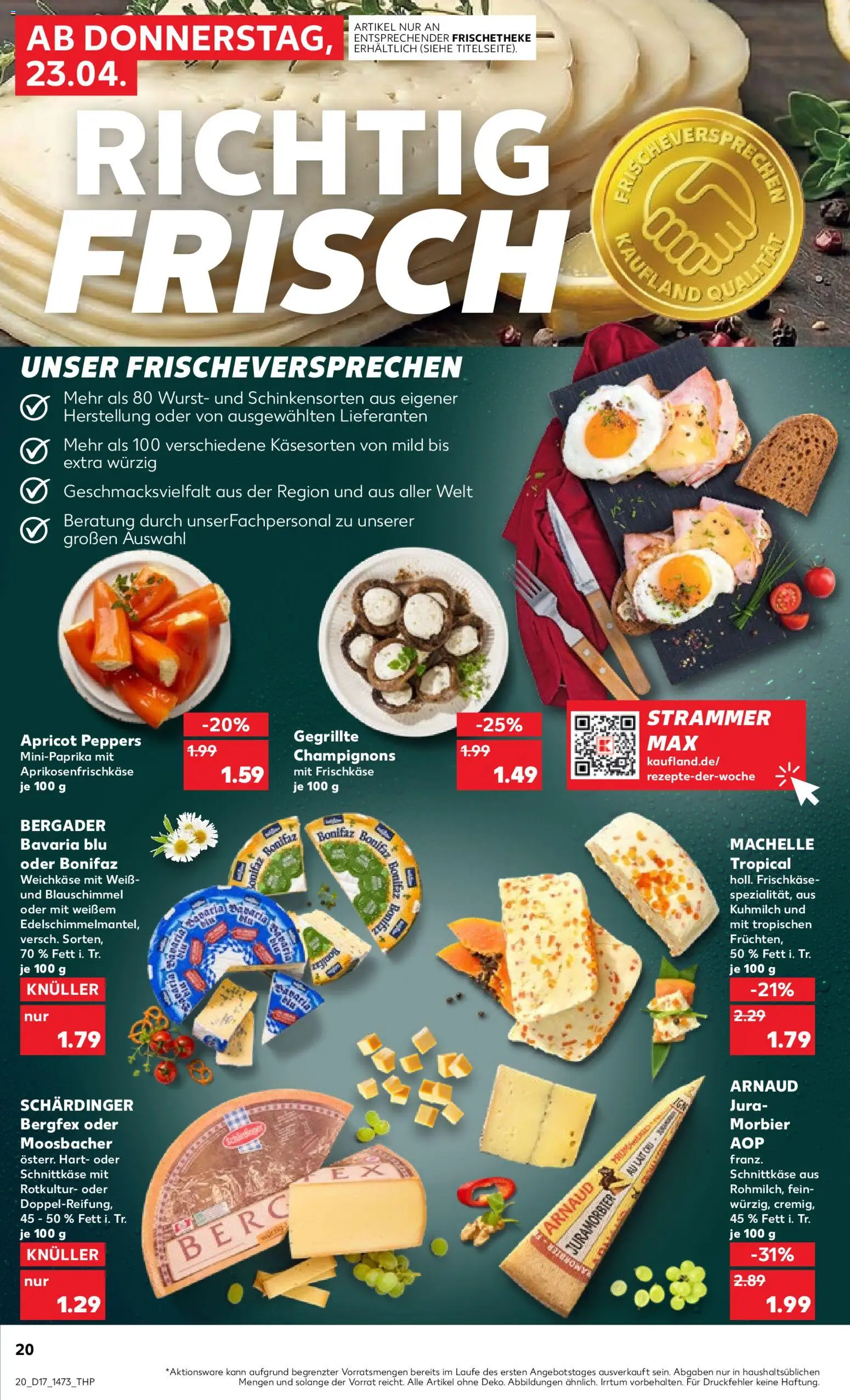 Kaufland Prospekt Berlin	 – gültig ab 23.04.2026 | Seite: 20 | Produkte: Jura, Champignons, Wurst, Frischkase