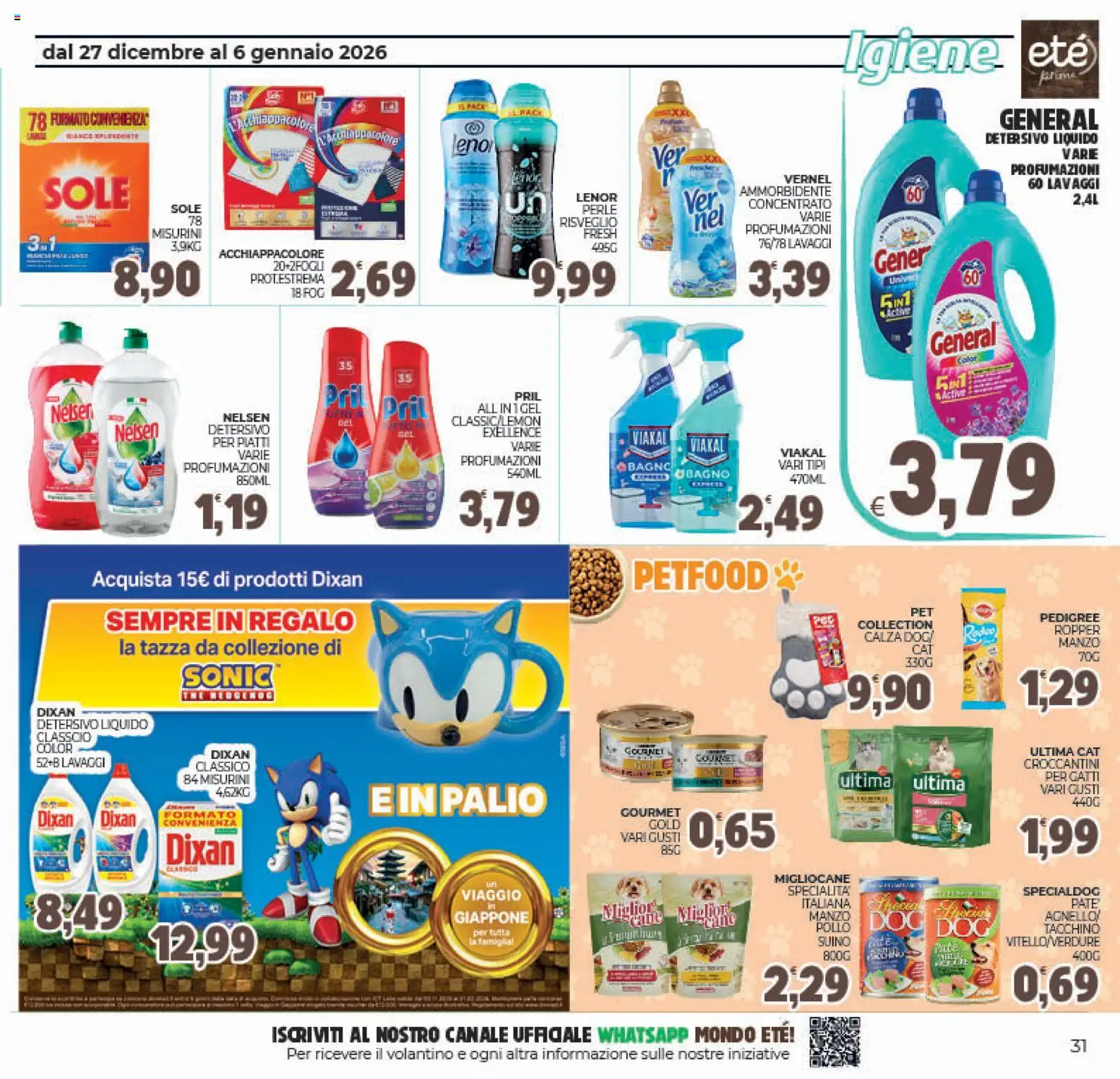 Volantino Eté del 27.12.2025 | Pagina: 31 | Prodotti: Pollo, Ammorbidente, Verdure, Vitello