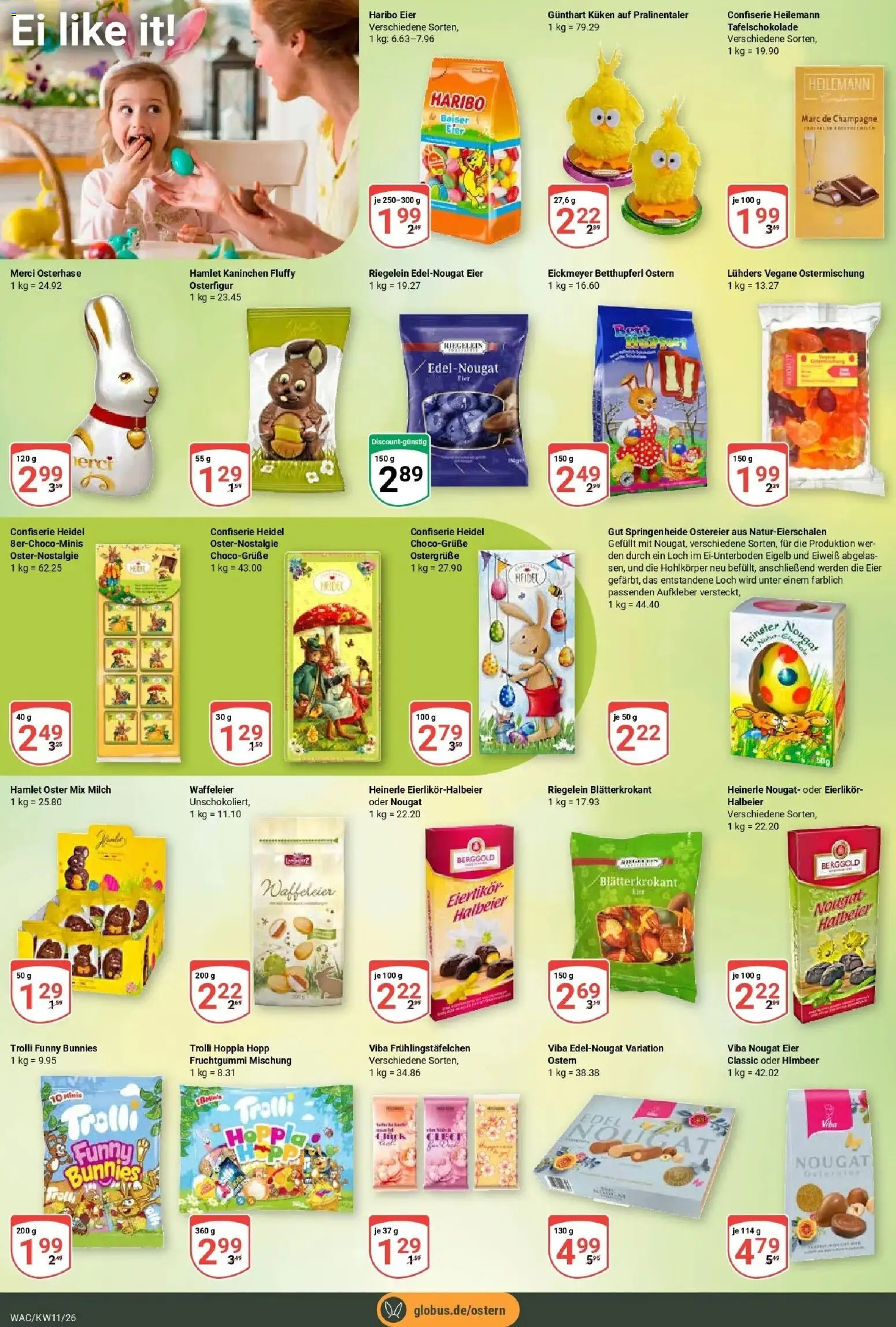 Globus prospekt Markkleeberg	 – gültig ab 09.03.2026 | Seite: 12 | Produkte: Merci, Haribo, Milch, Kaninchen