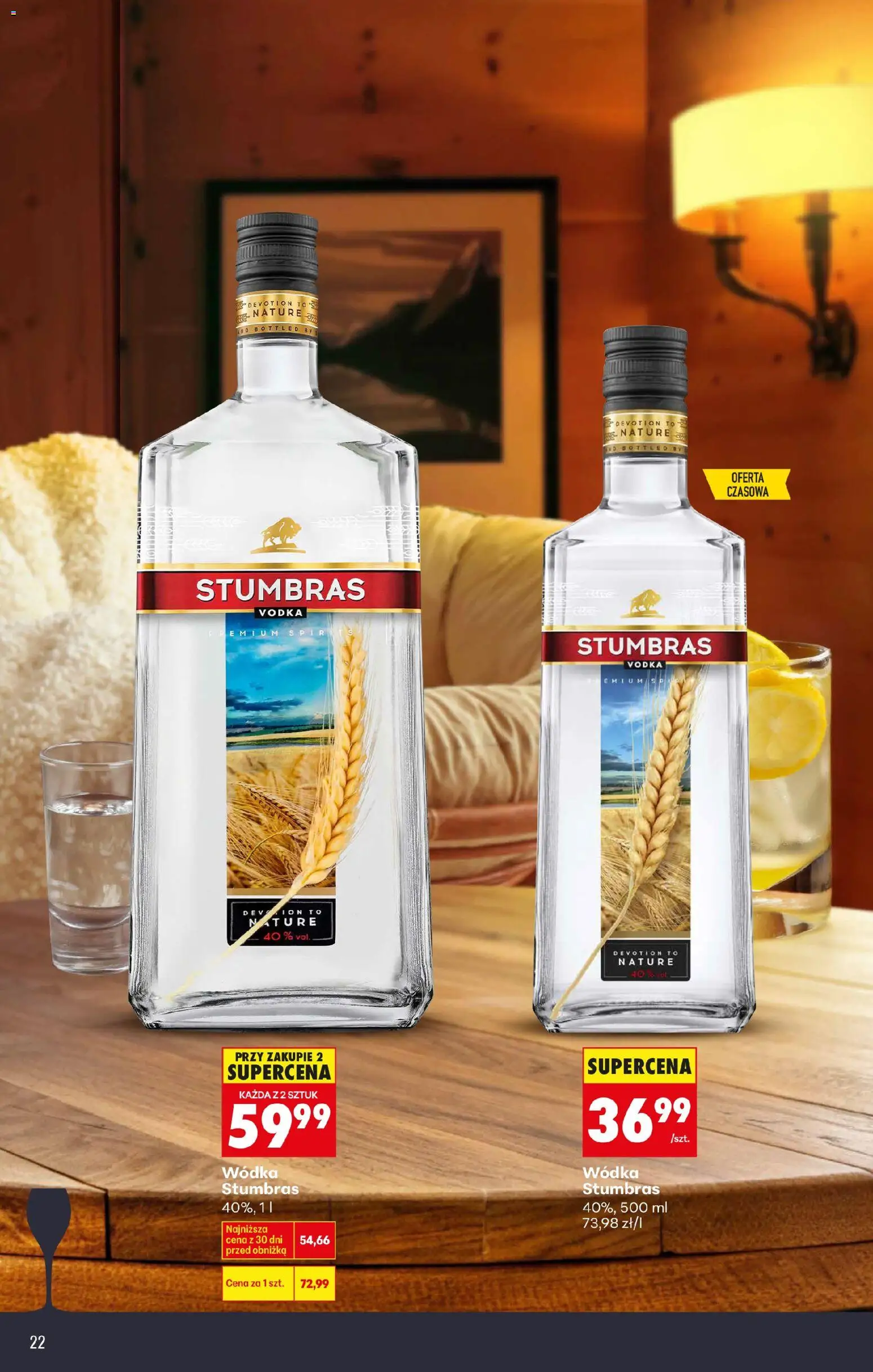 Biedronka gazetka - Czas na toast od 26.01.2026 | Strona: 22 | Produkty: Wódka Stumbras, Vodka, Wódka