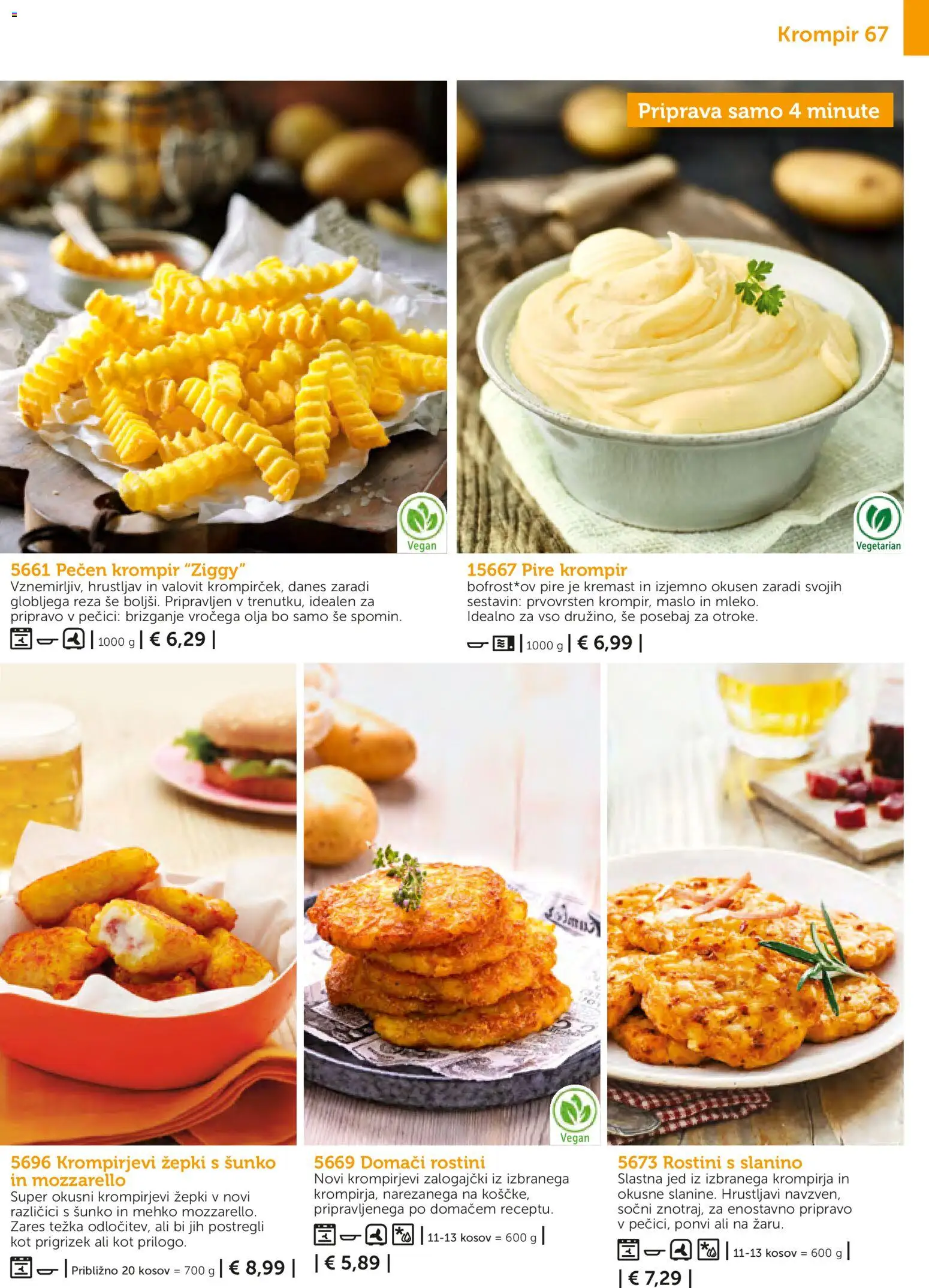 Novi Bofrost katalog ponudbe – veljaven od 01.11.2025 | Stran: 67 | Izdelki: Maslo, Krompir