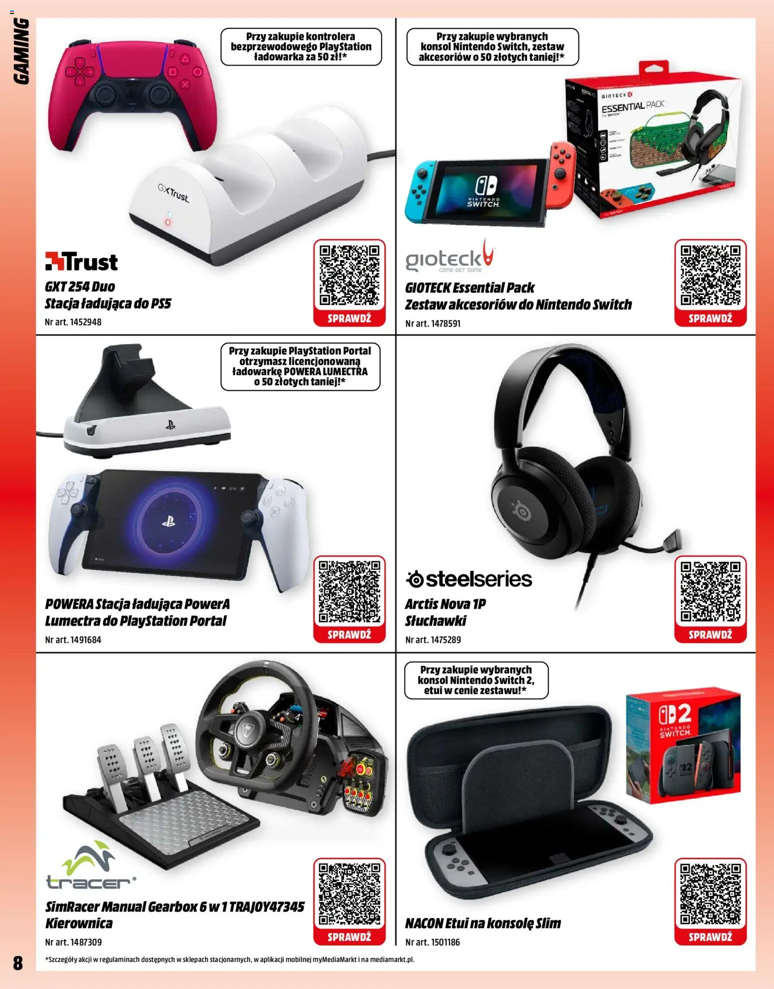 Media Markt promocje od 01.12.2025 | Strona: 8 | Produkty: Słuchawki, Ładowarka, Playstation