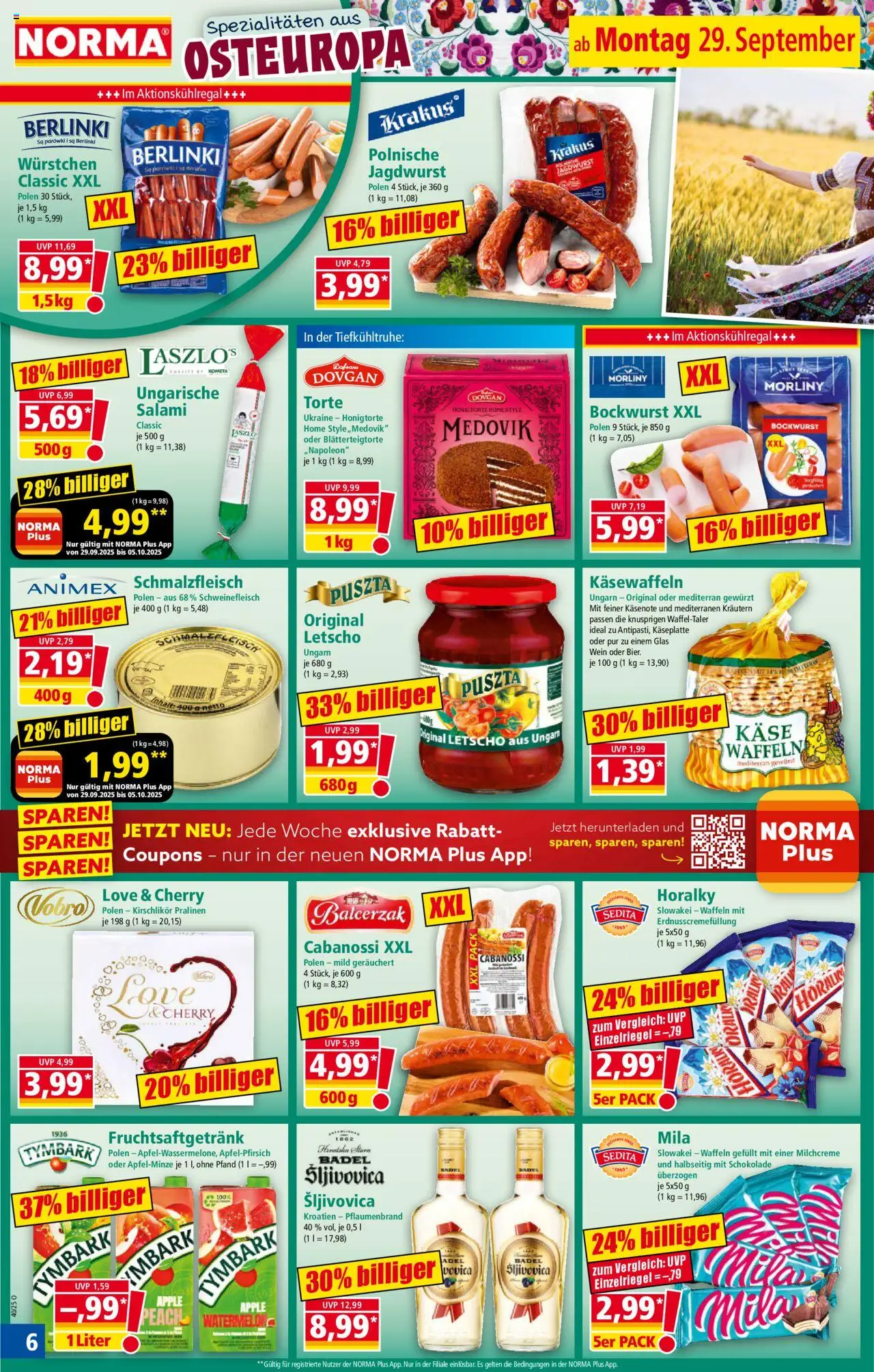 Norma Prospekt 	 – gültig ab 29.09.2025 | Seite: 7 | Produkte: Apple, Salami, Wein, Schweinefleisch
