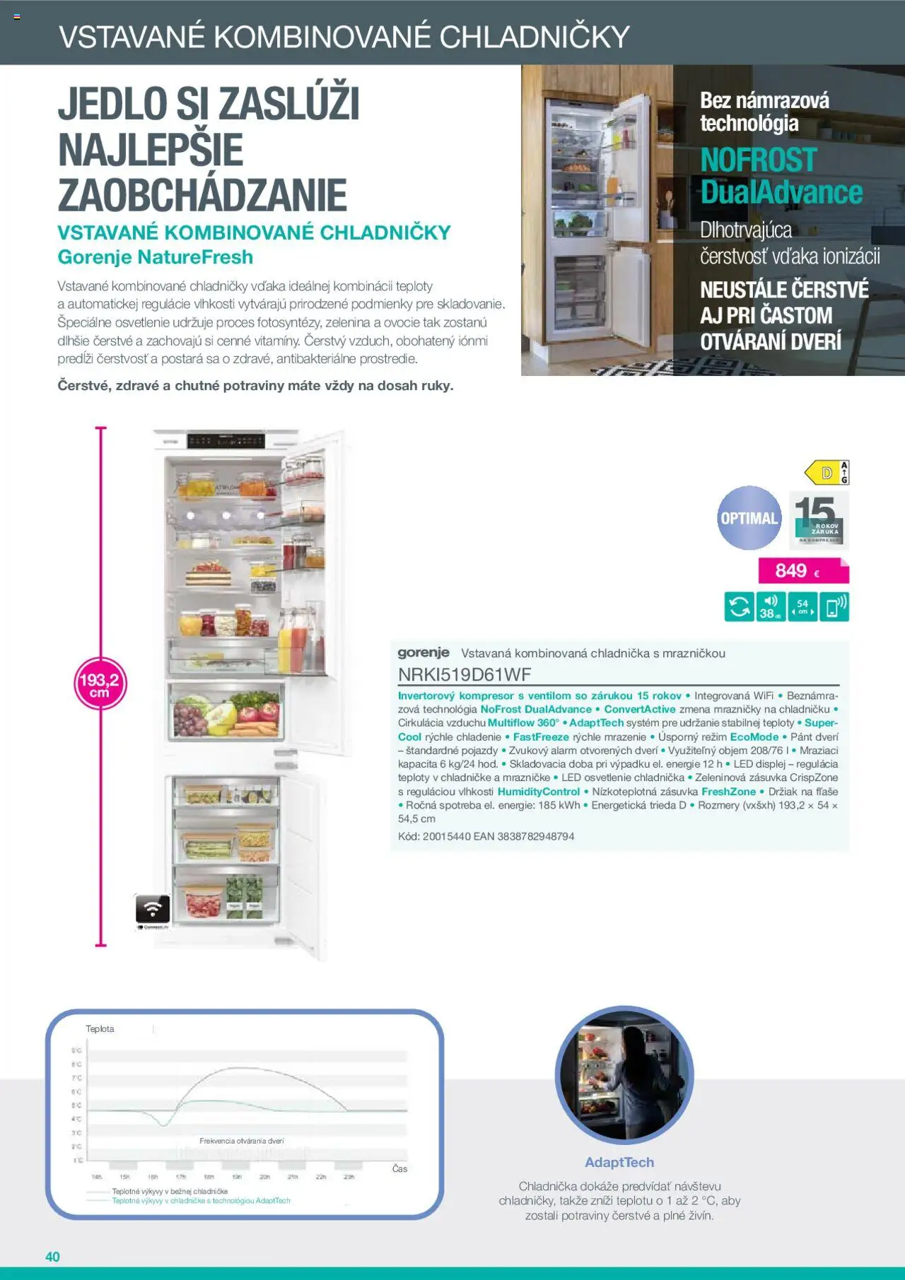 XXXLutz katalóg Gorenje 2025 │ platný od 01.02.2025 | Strana: 40 | Produkty: Led osvetlenie, Osvetlenie, Mrazničky, Chladnička