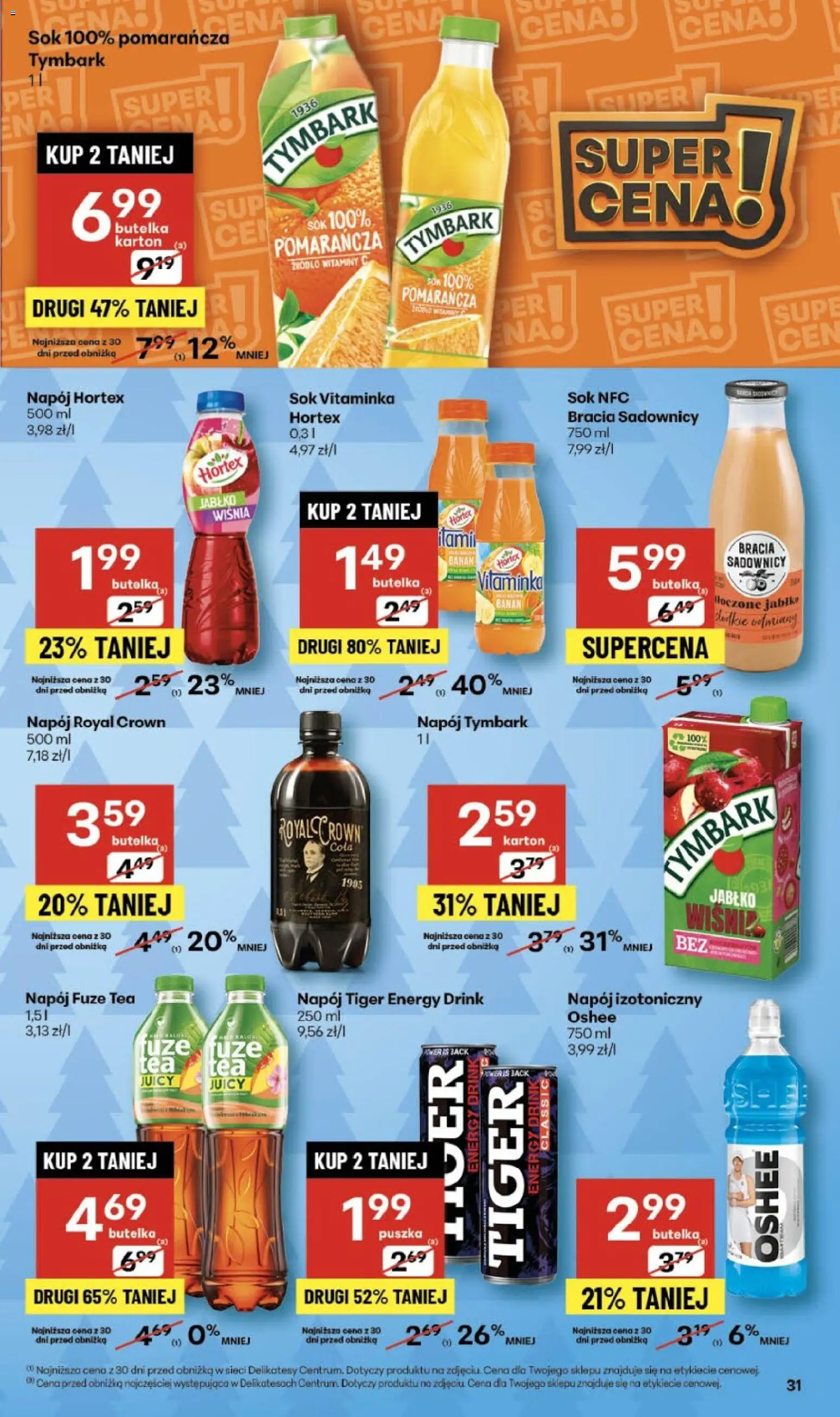 Delikatesy Centrum Gazetka - Sklepy Własne od 04.12.2025 | Strona: 31 | Produkty: Delikatesy, Wiśnie, Sok, Banan