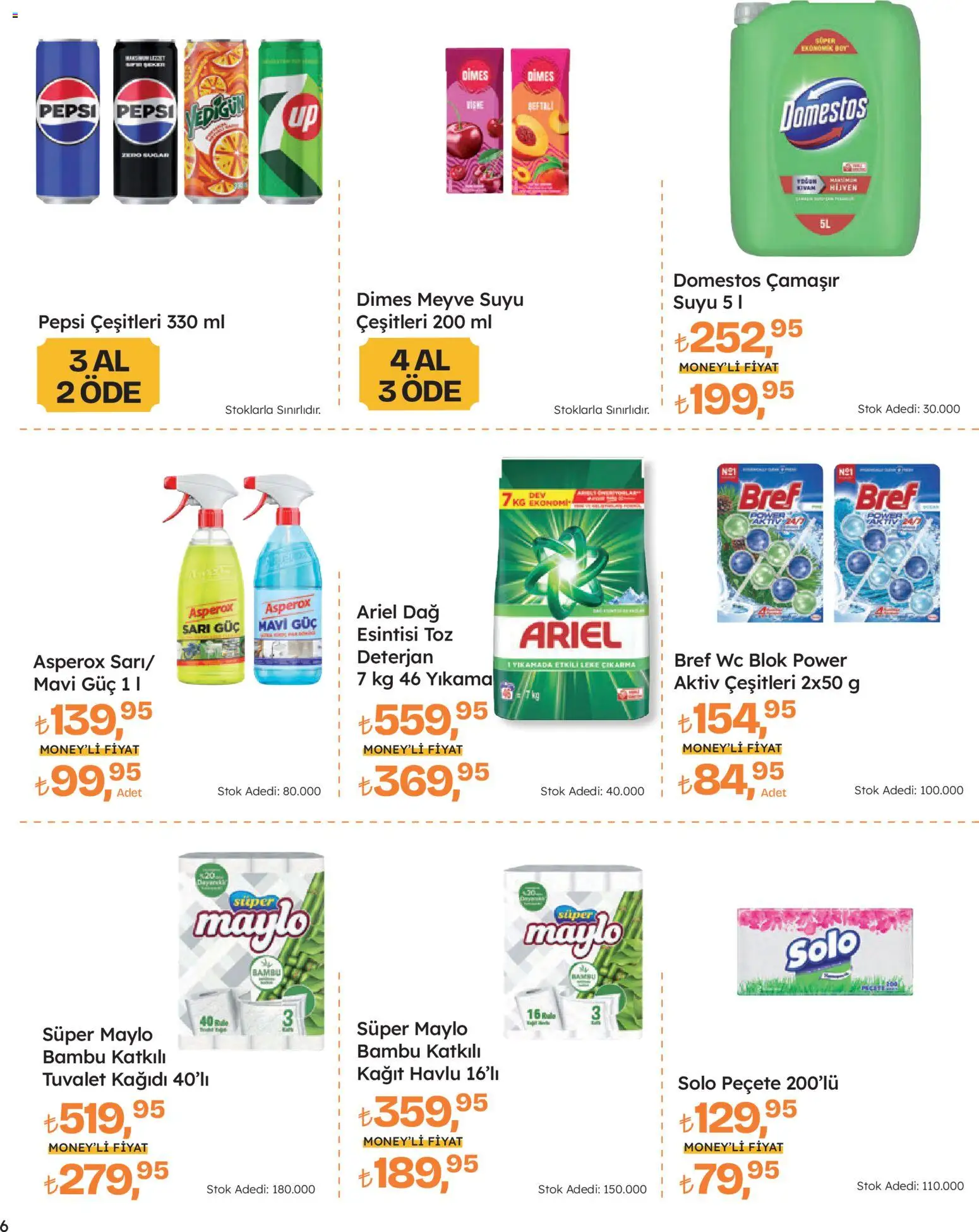 Migros Katalog - Migros Jet Dijital - 26.03.2026 tarihinden itibaren geçerlidir | Sayfa: 6 | Ürünler: Tuvalet, Deterjan, Meyve, Tuvalet kağıdı