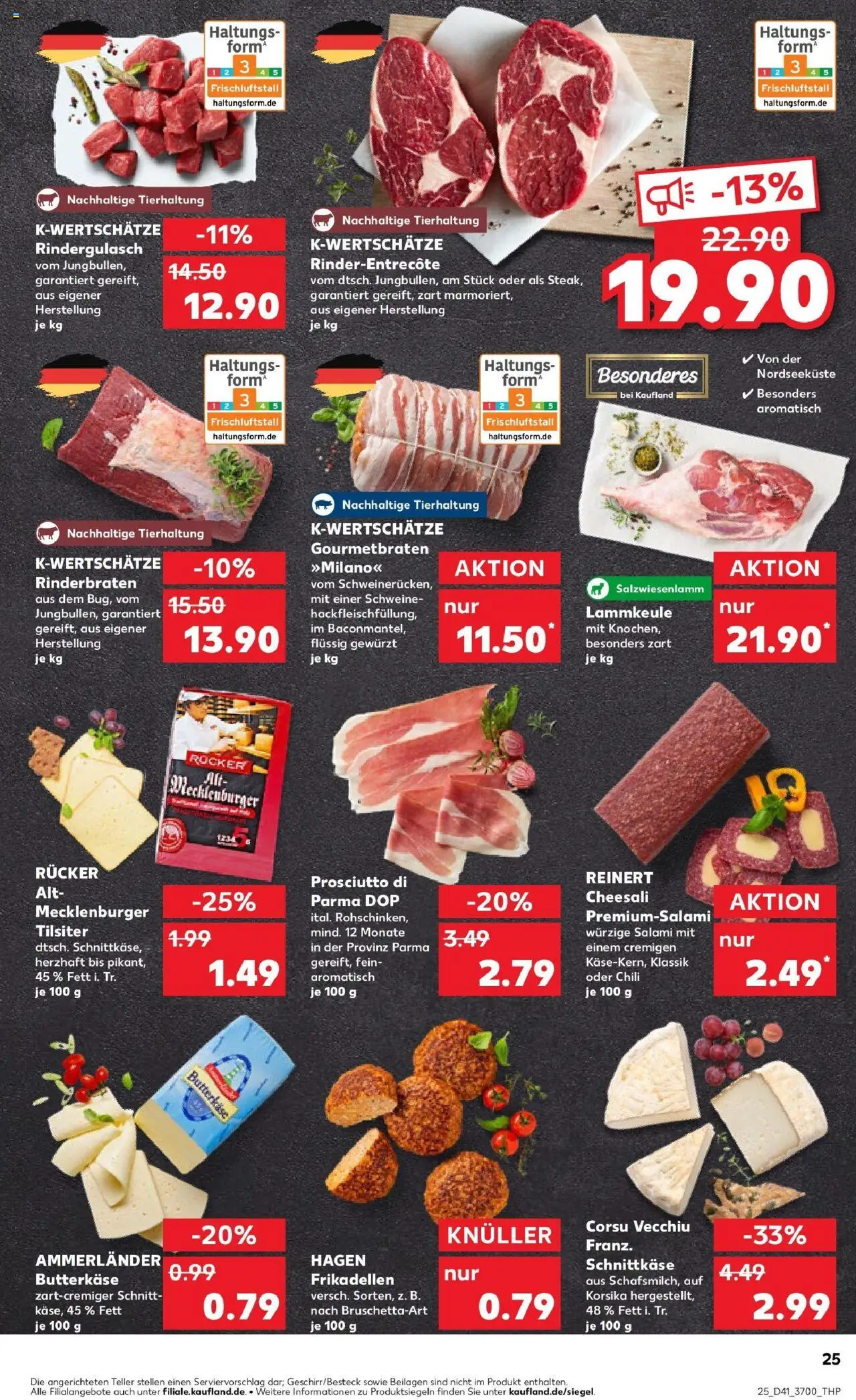 Kaufland prospekt Erfurt	 – gültig ab 09.10.2025 | Seite: 25 | Produkte: Rindergulasch, Butter, Chili, Salami