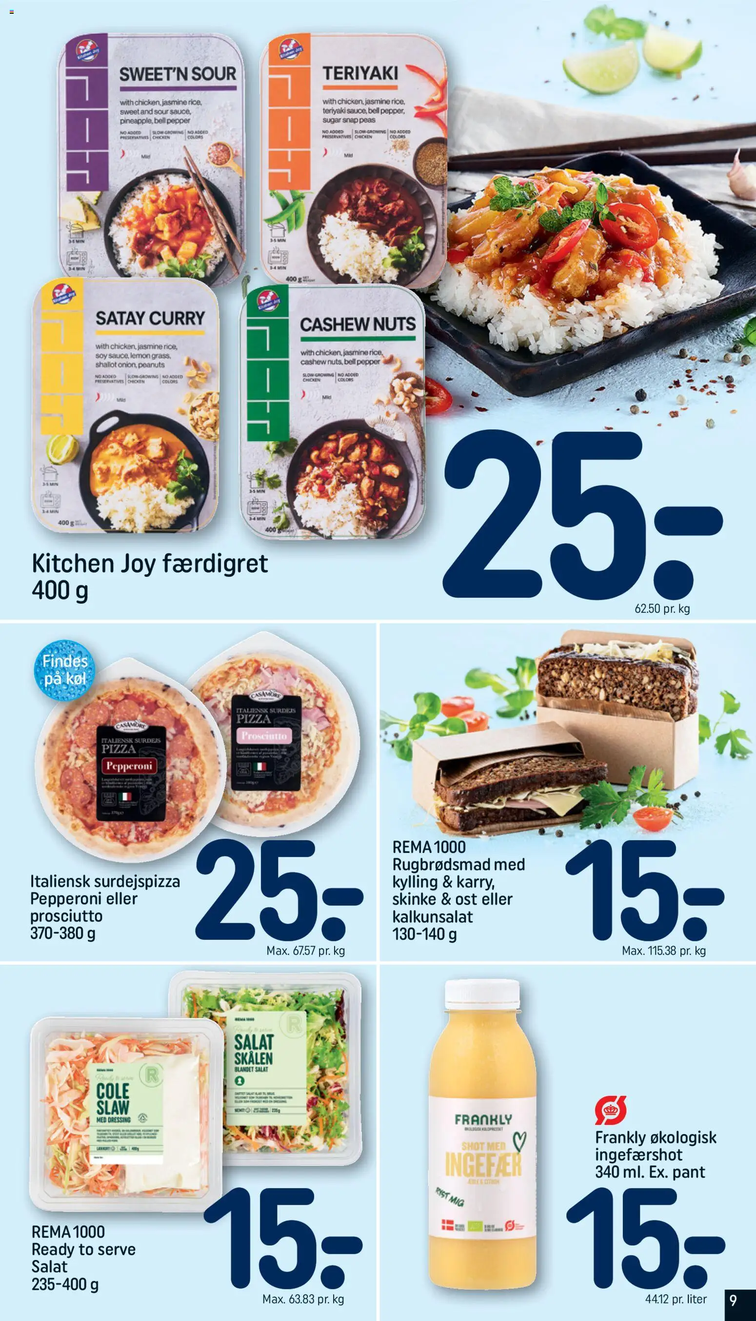 Rema 1000 tilbudsavis – gyldig fra 07.03.2026 | Side: 9 | Produkter: Skinke, Ingefær, Salat, Peanuts