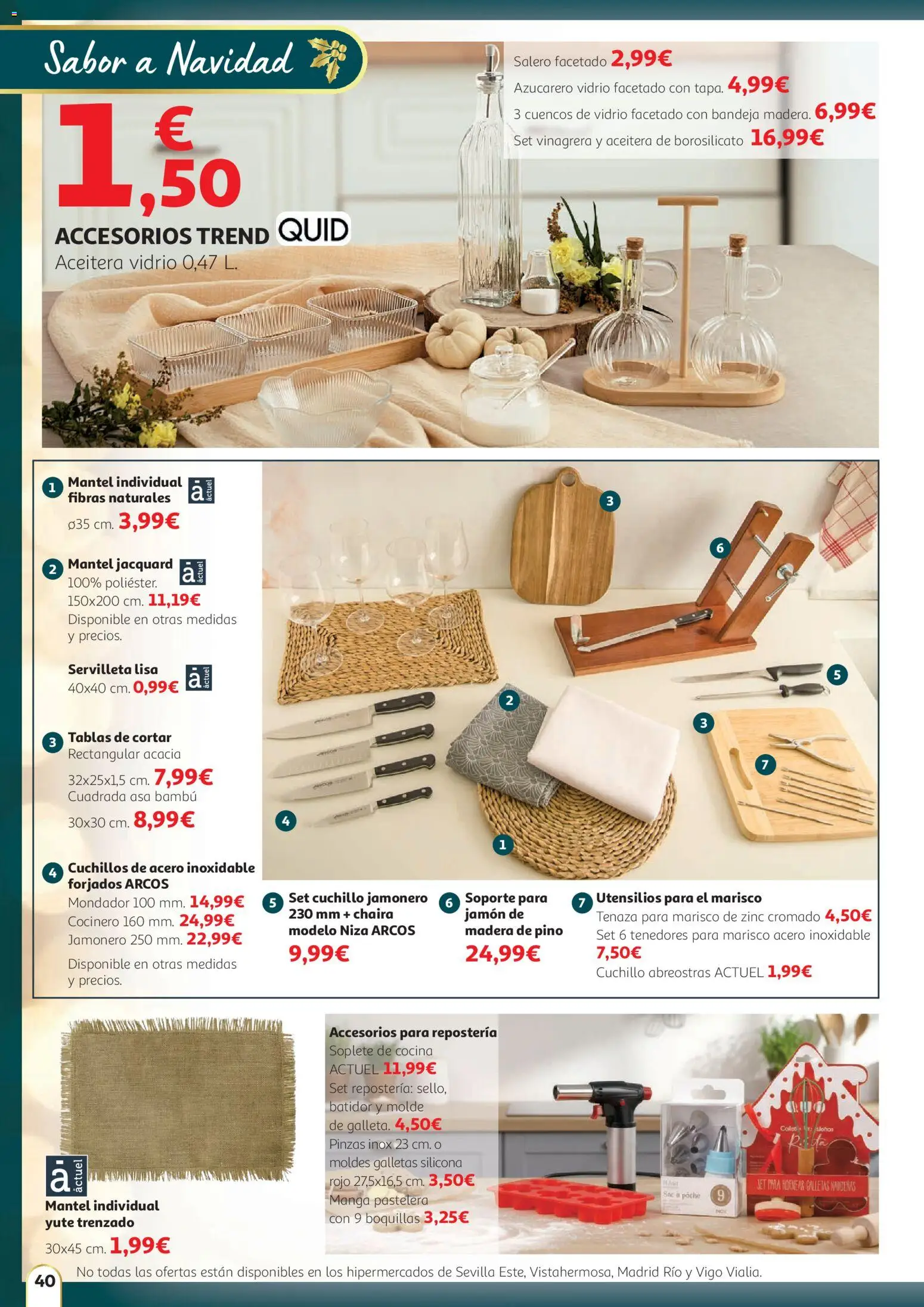 Alcampo - HG Unico │ válido desde el 11.12.2025 | Página: 40 | Productos: Mantel, Galletas, Cocina, Bandeja