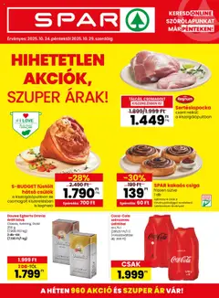 Spar Akciós újság - amely érvényes a következő dátumtól: 24.10.2025