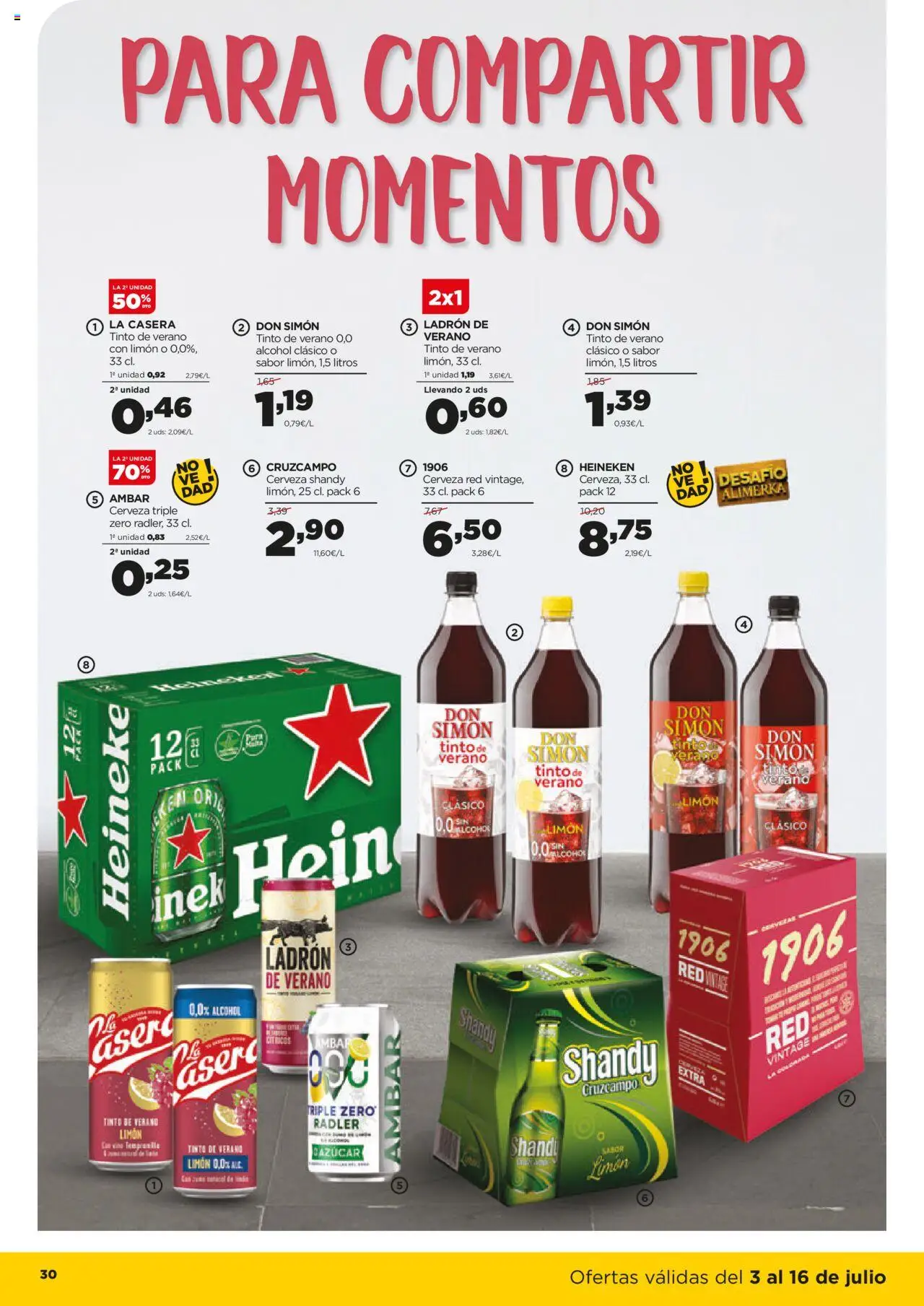 Alimerka folleto Asturias │ válido desde el 03.07.2025 | Página: 31 | Productos: Tinte, Cerveza, Σπανάκι