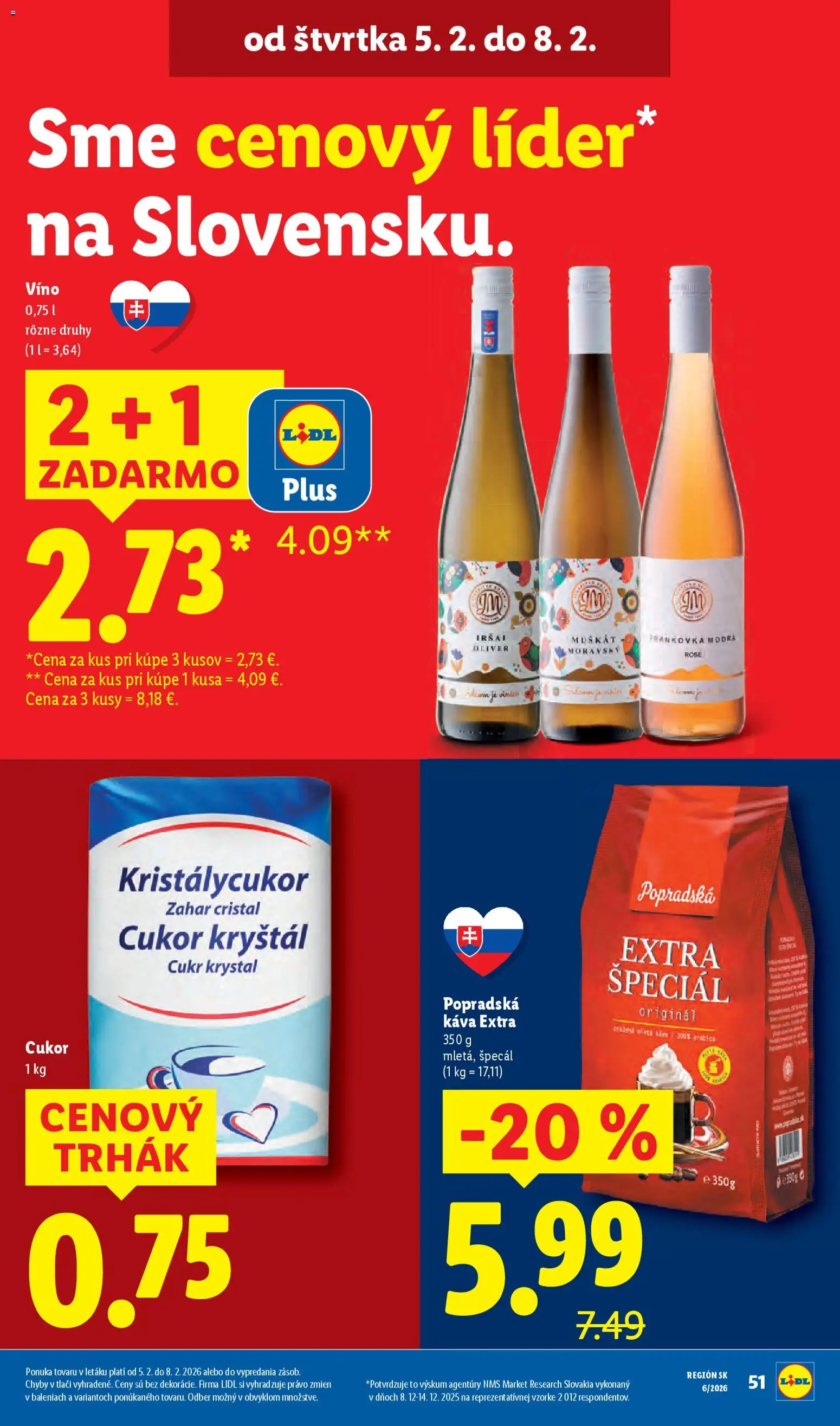 Nové Lidl akcie – leták je platný od 02.02.2026 | Strana: 53 | Produkty: Káva, Popradská káva, Víno, Cukor