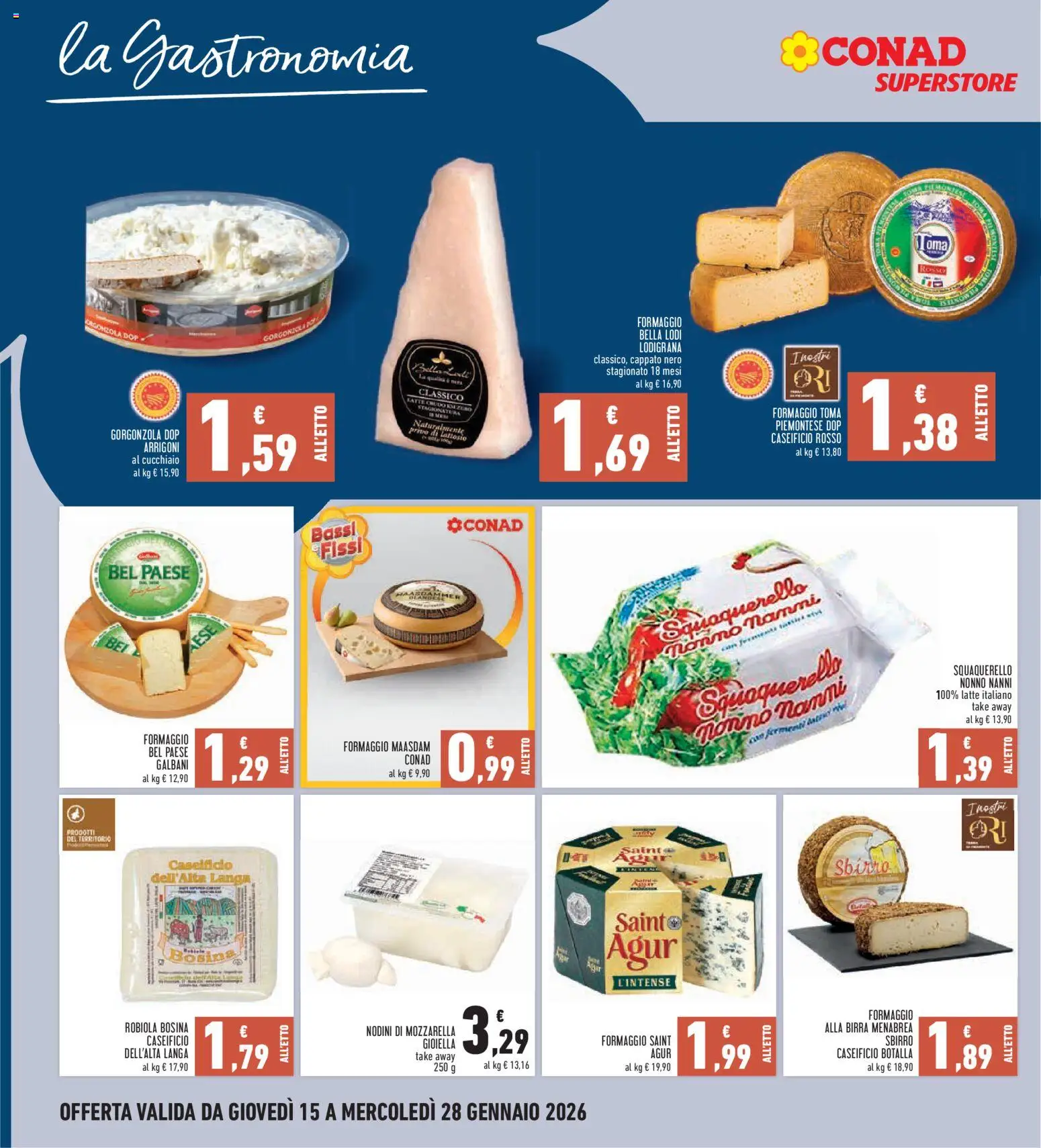 Volantino Conad del 15.01.2026 | Pagina: 8 | Prodotti: Birra, Mozzarella, Latte, Robiola