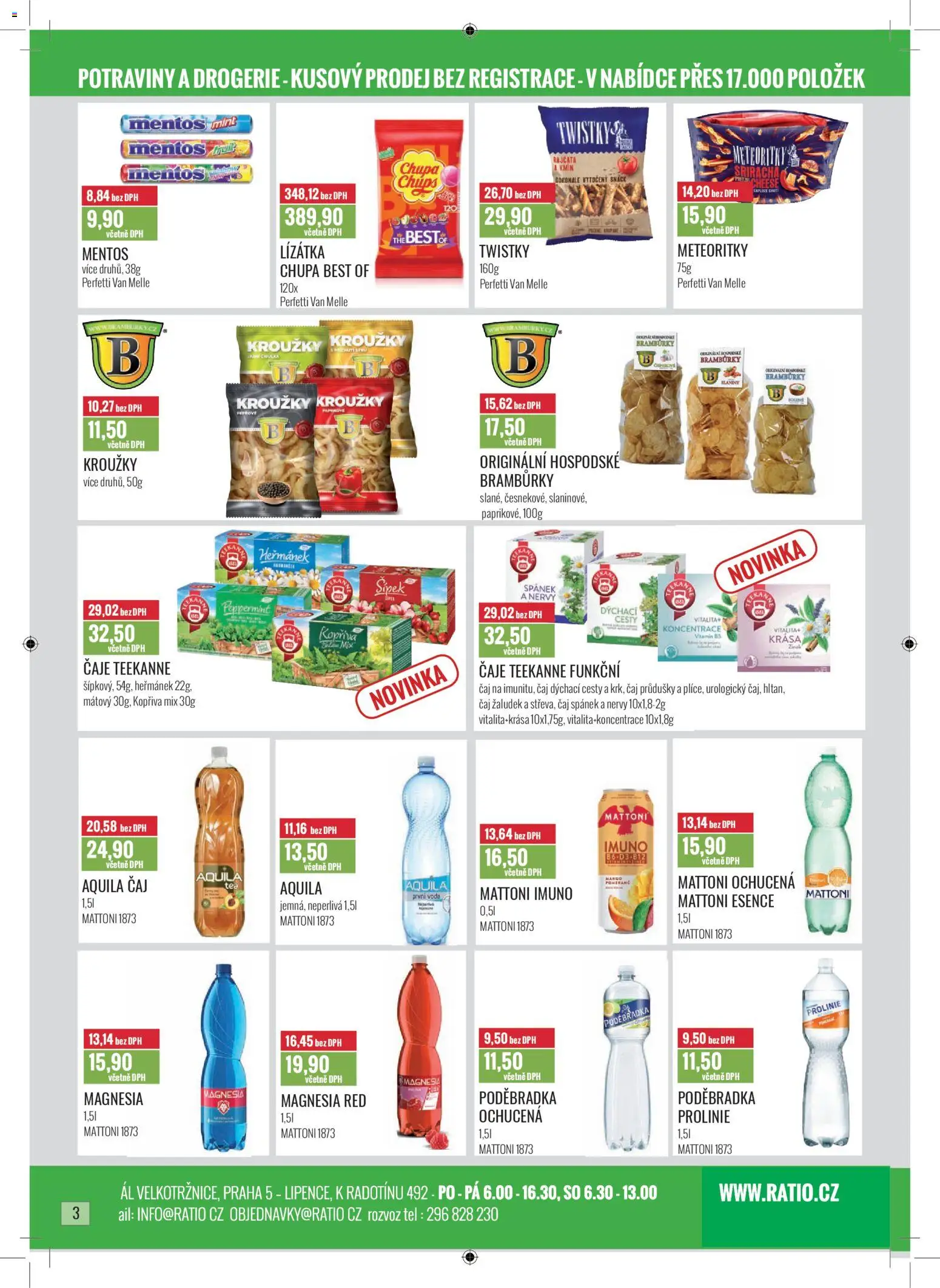 Ratio leták od 01.01.2026 | Strana: 4 | Produkty: Voda, Rajčata, Sriracha, Poděbradka ProLinie