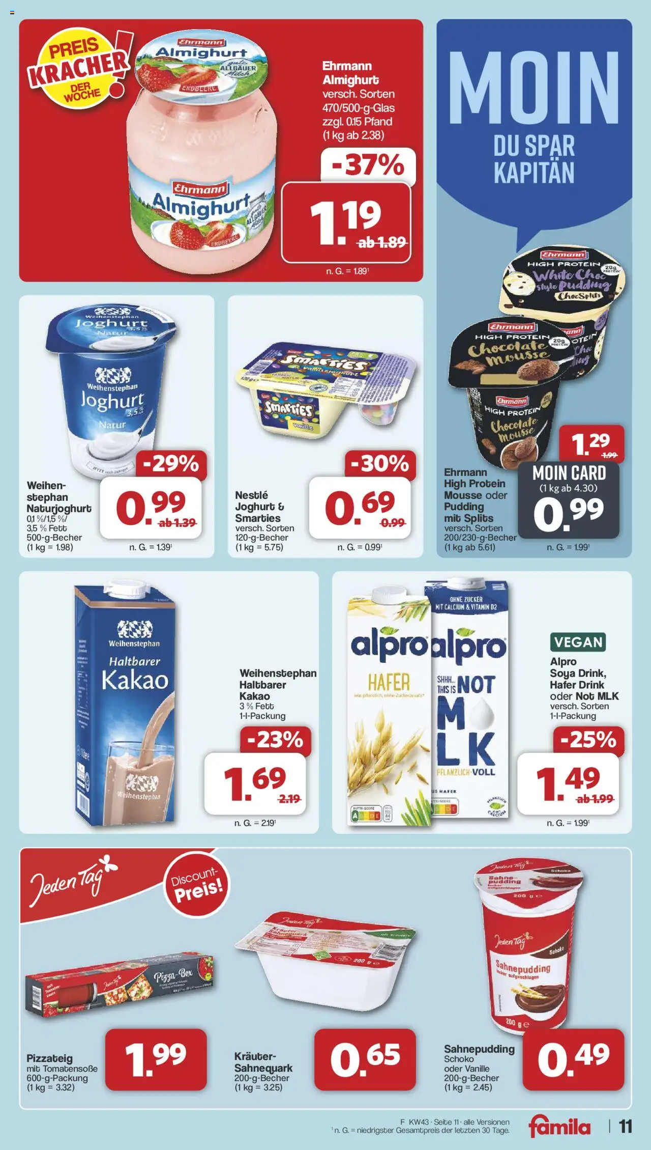 Famila Nordwest Prospekt 	 – gültig ab 20.10.2025 | Seite: 12 | Produkte: Ehrmann almighurt, Smarties, Pudding, Alpro