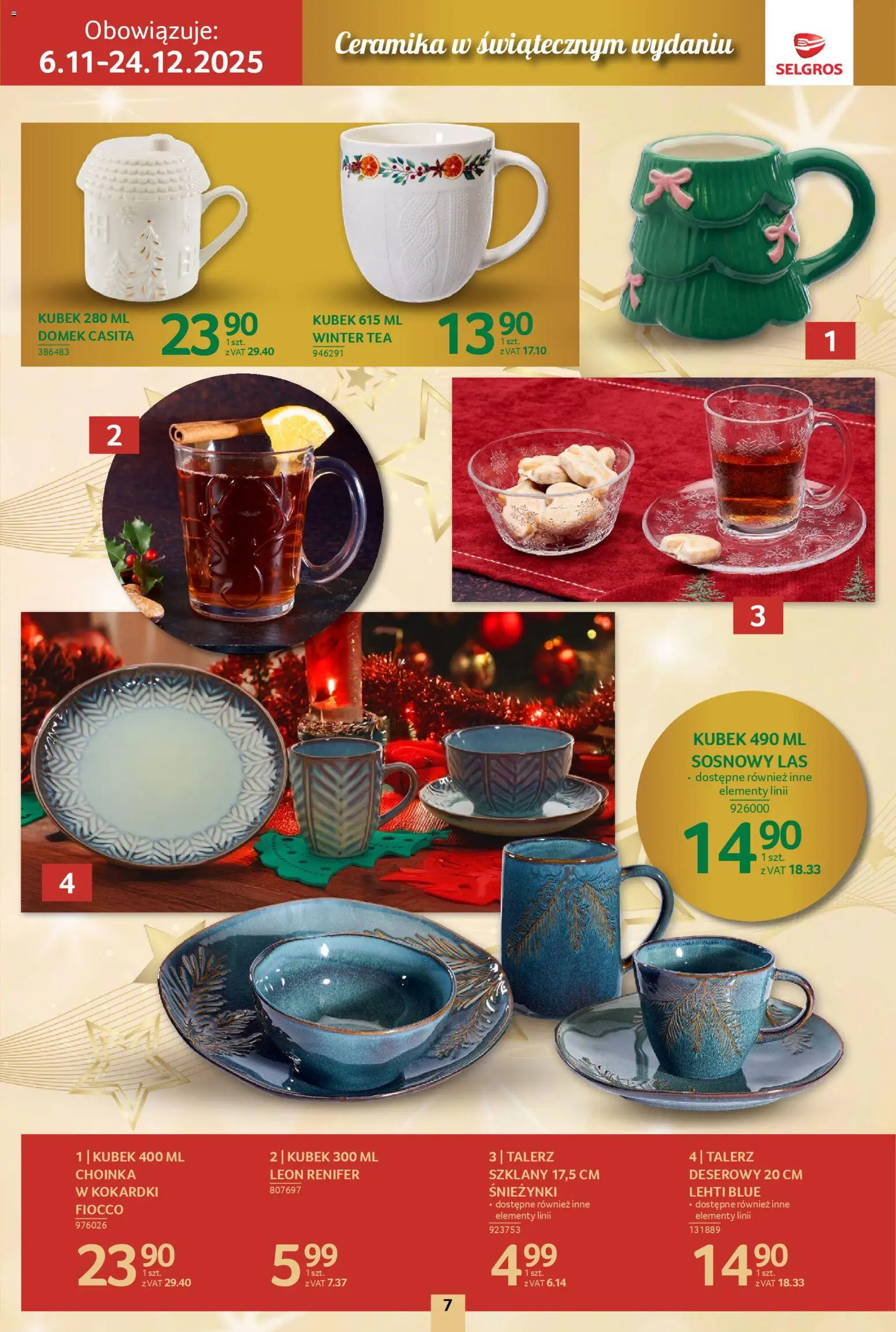 Selgros cash&carry Gazetka - Boże Narodzenie od 06.11.2025 | Strona: 7 | Produkty: Choinka