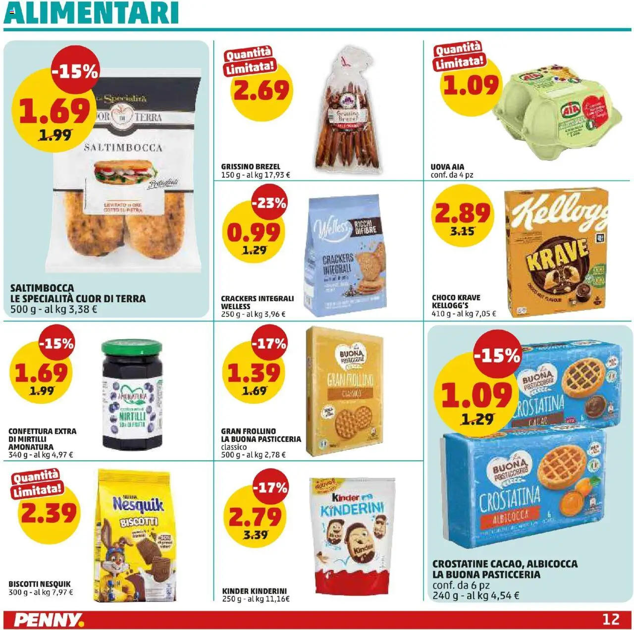 Volantino PENNY del 24.09.2025 | Pagina: 12 | Prodotti: Uova, Biscotti, Crostatine, Crackers