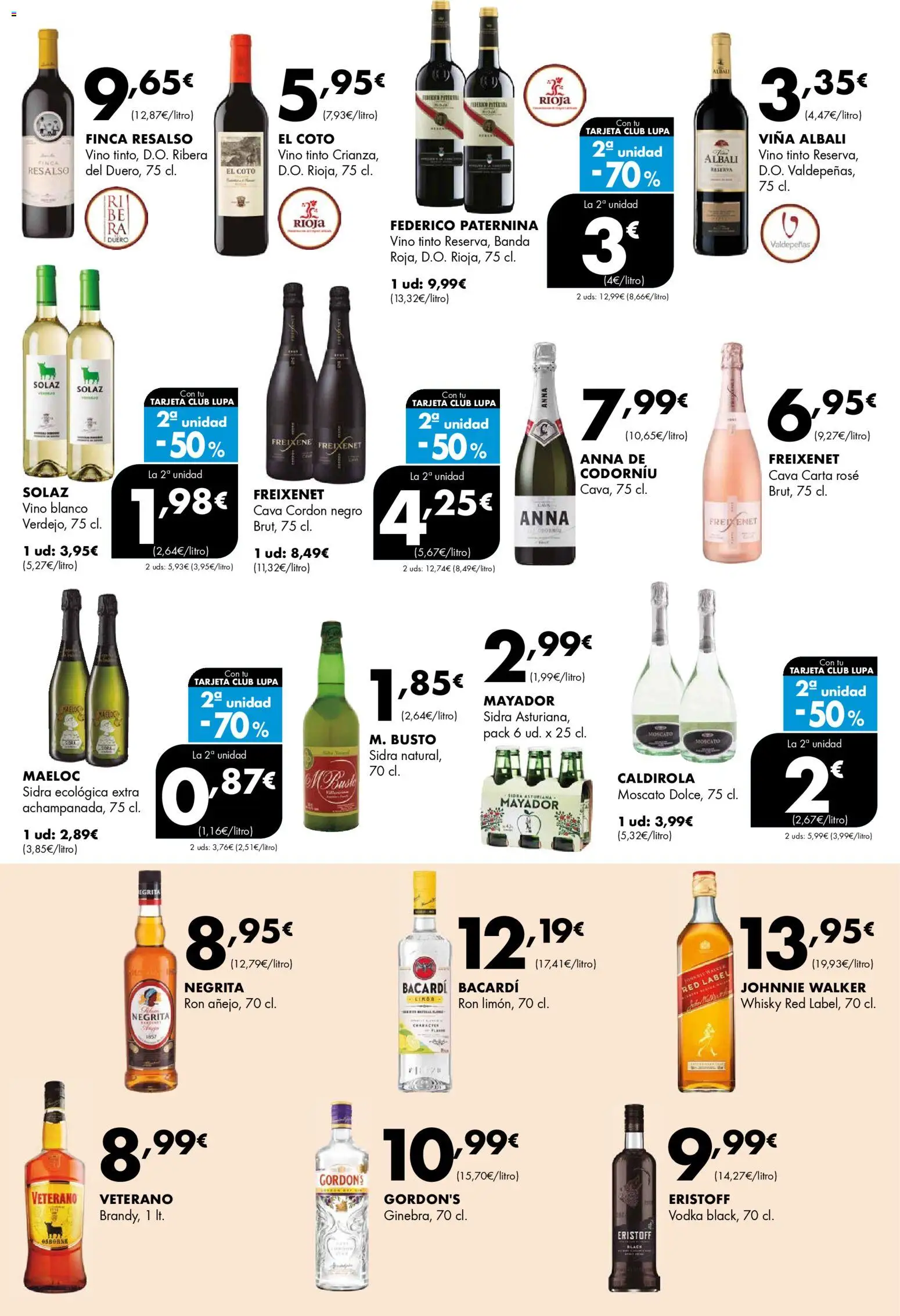 Lupa Supermercados folleto │ válido desde el 27.11.2025 | Página: 15 | Productos: Ron, Vino, Vodka, Whisky
