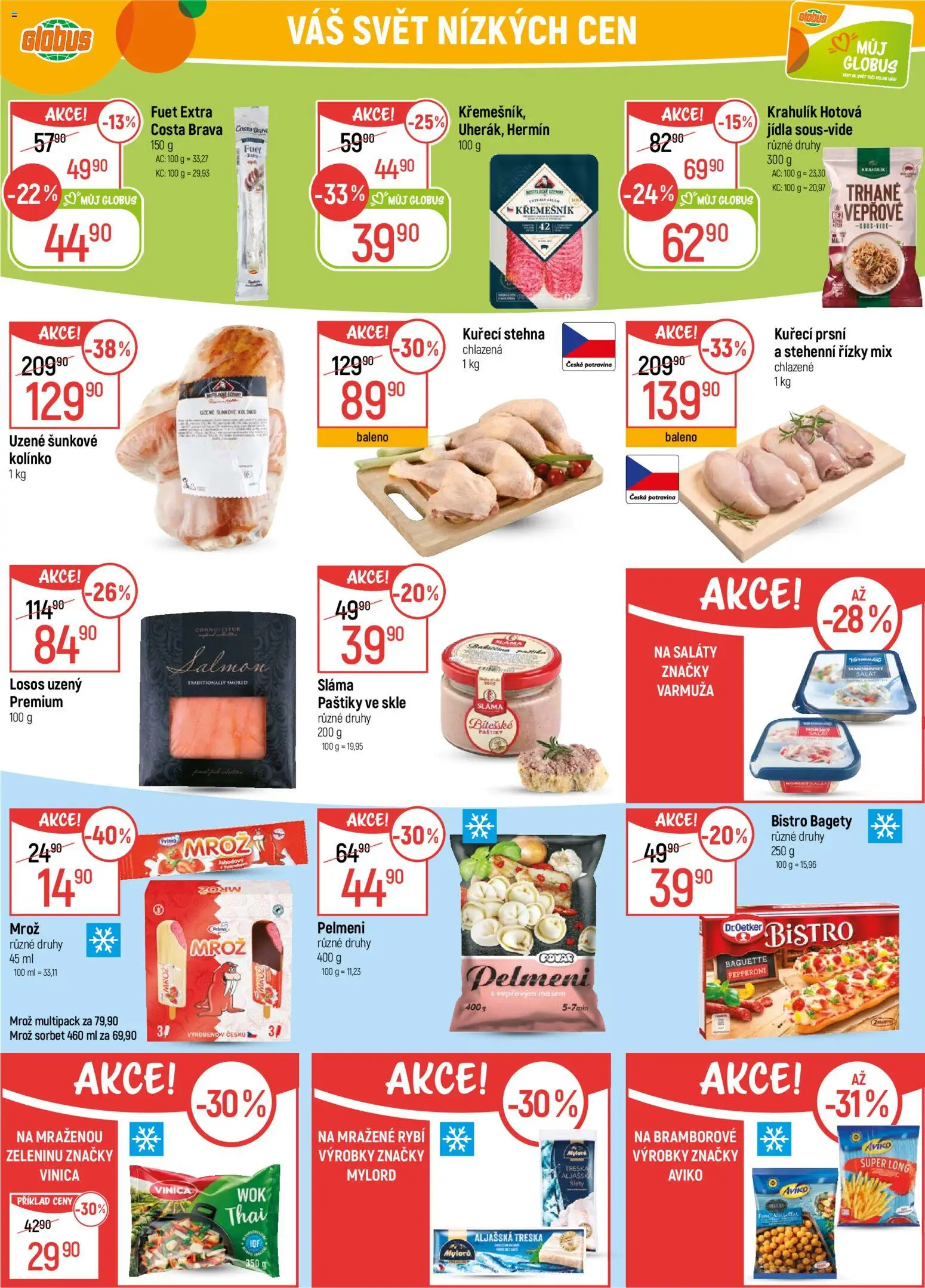 Globus leták - České Budějovice od 28.01.2026 | Strana: 19 | Produkty: Globus, Treska, Bagety, Sorbet