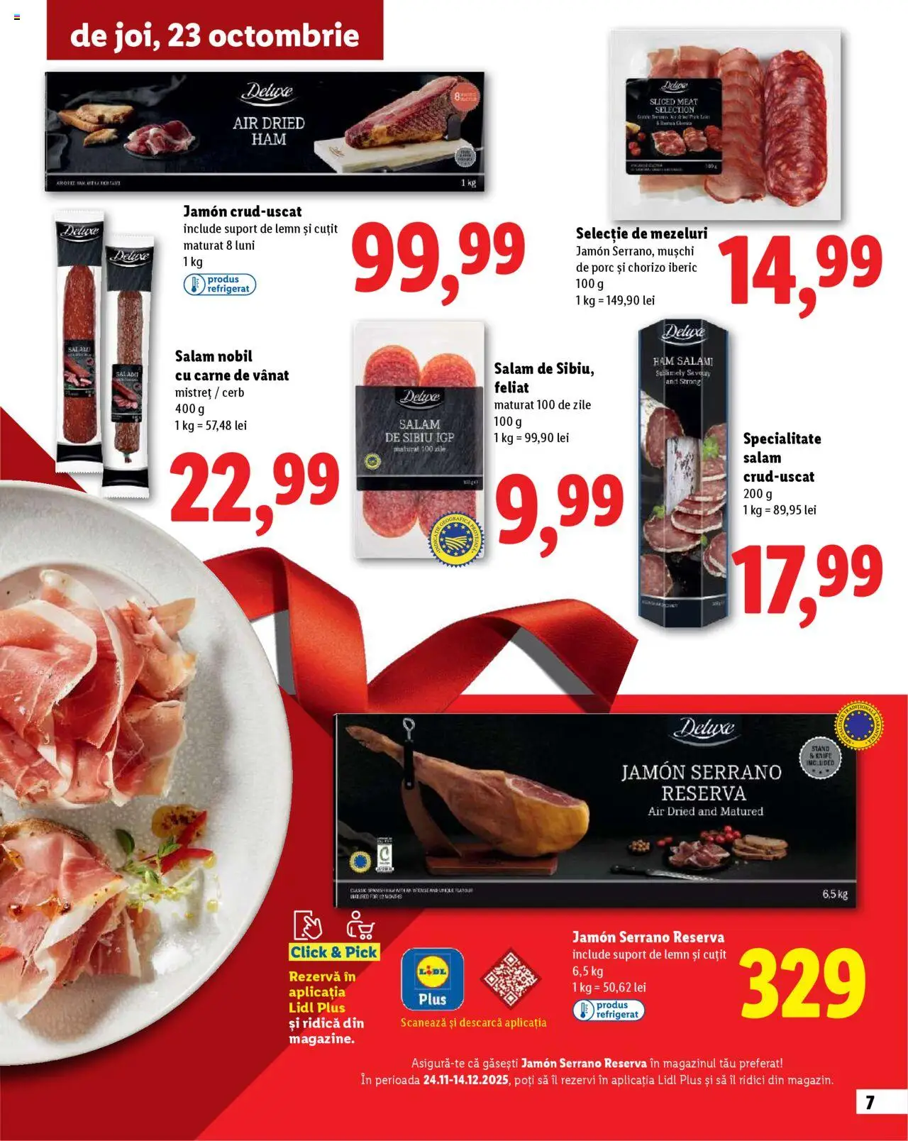 Noul catalog Lidl – valabil de la 23.10.2025 | Pagină: 7 | Produse: Cuțit, Salam