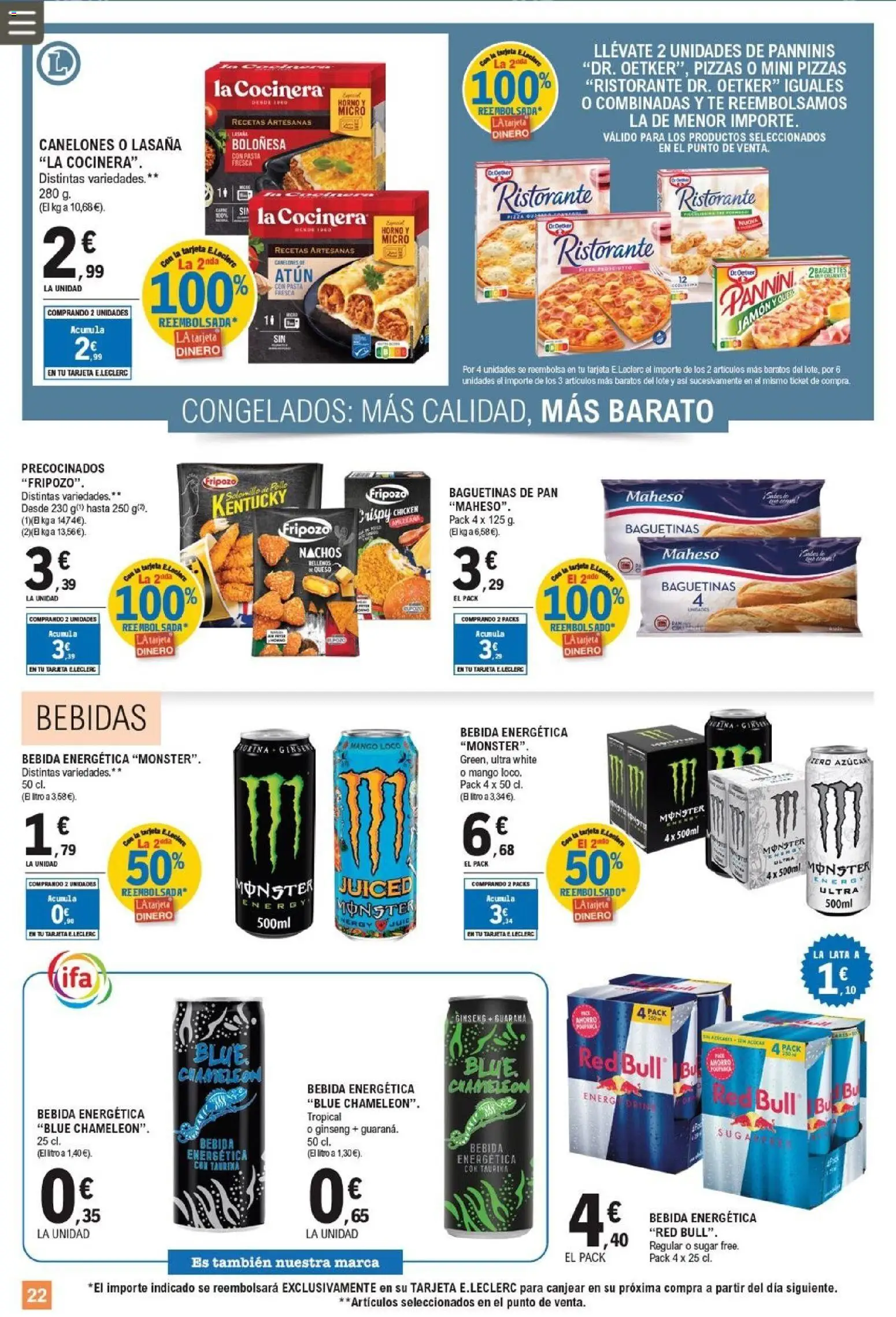 E.Leclerc folleto │ válido desde el 11.03.2026 | Página: 22 | Productos: Horno, Ρούτερ, Lasaña, Canelones