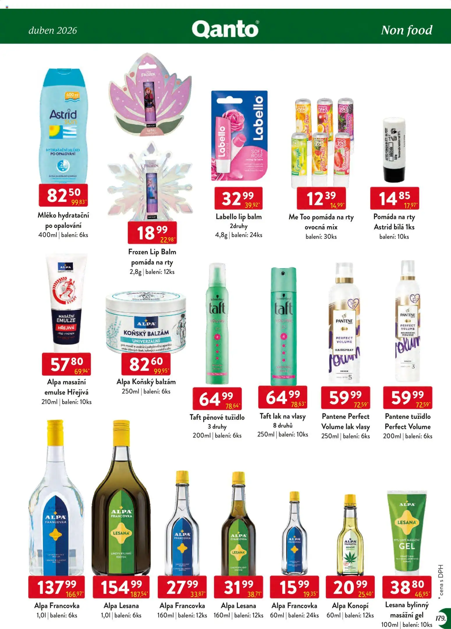 Astur & Qanto leták - Velkoobchod 04/2026 od 01.04.2026 | Strana: 179 | Produkty: Apple, Alpa, Lak na vlasy, Tužidlo