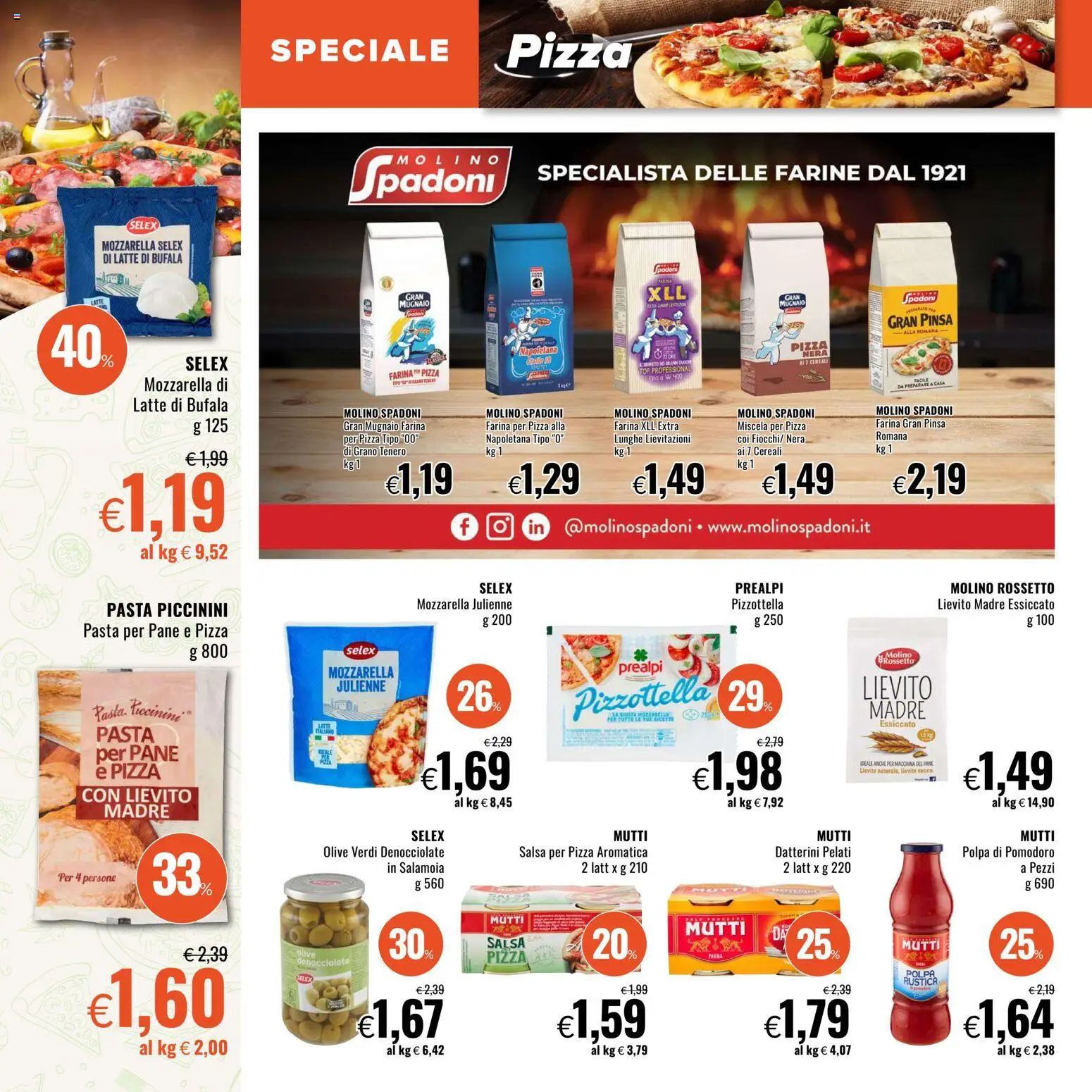 Volantino Famila del 16.03.2026 | Pagina: 16 | Prodotti: Rossetto, Pomodoro, Olive, Mutti salsa