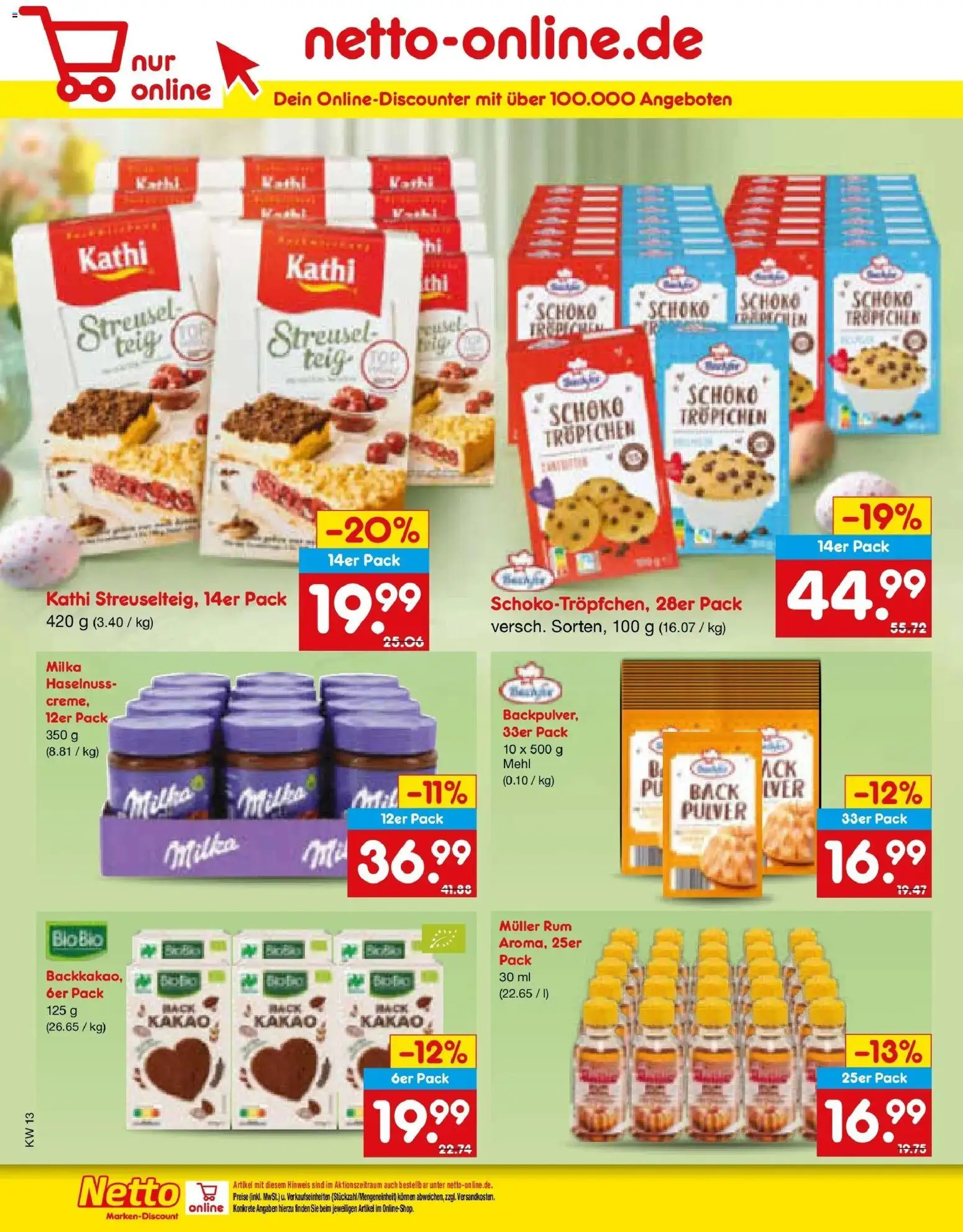 Netto Marken-Discount Prospekt Metten	 – gültig ab 23.03.2026 | Seite: 14 | Produkte: Mehl, Rum, Milka, Creme