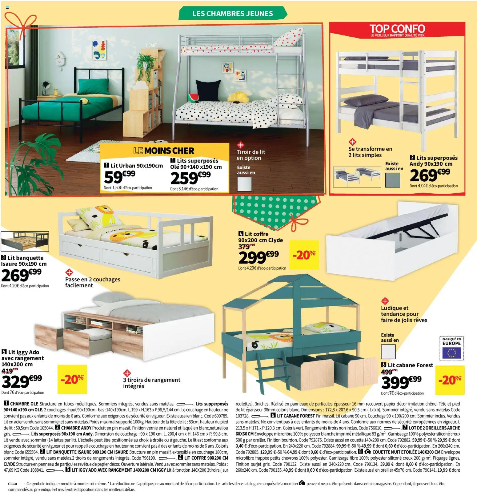 {H1} | Page: 56 | Produits: Meuble, Tête de lit, Enveloppe, Lit cabane