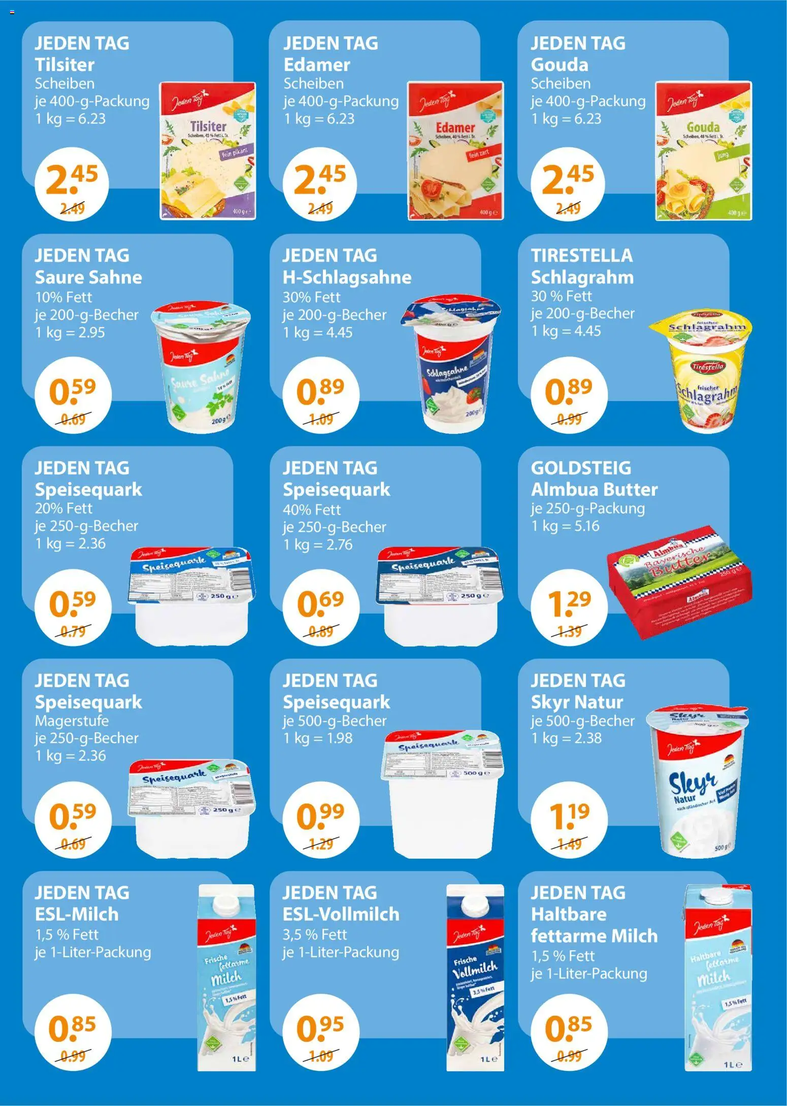 V-Markt - Dauerniedrigpreissenkung – gültig ab 01.11.2025 | Seite: 2 | Produkte: Butter, Gouda, Edamer, Sahne
