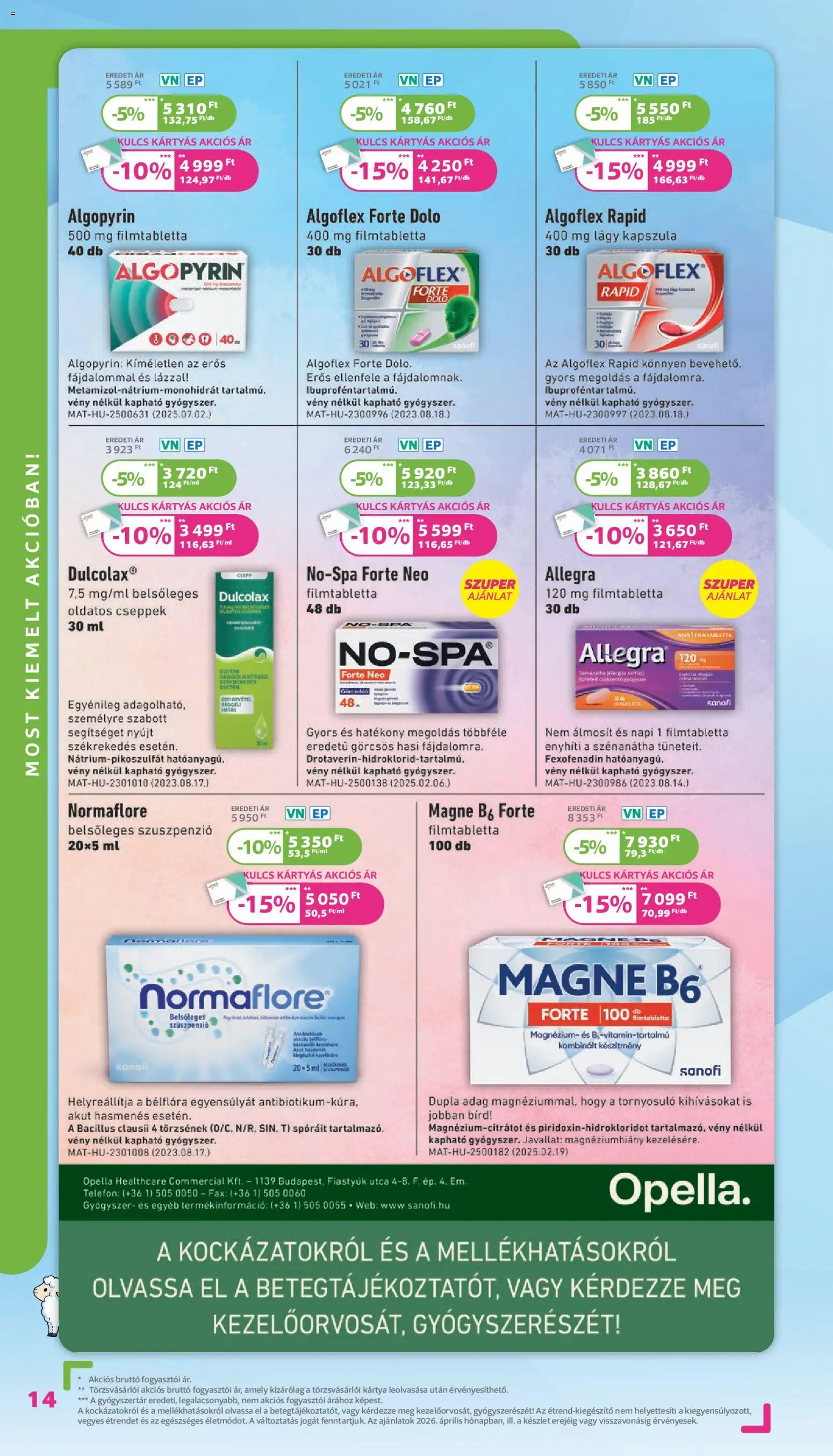 Kulcs Patika akciós ujság - amely érvényes a következő dátumtól: 01.04.2026 | Oldal: 14