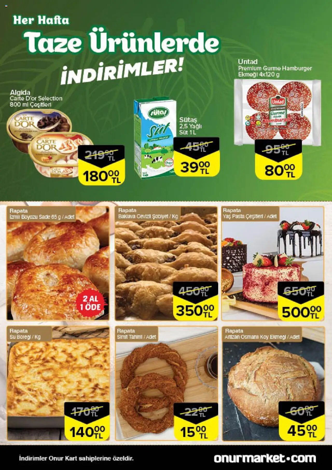 Onur Market Katalog Taze Ürünlerde İndirimler - Trakya - 18.09.2025 tarihinden itibaren geçerlidir | Sayfa: 4 | Ürünler: Süt, Simit, Su